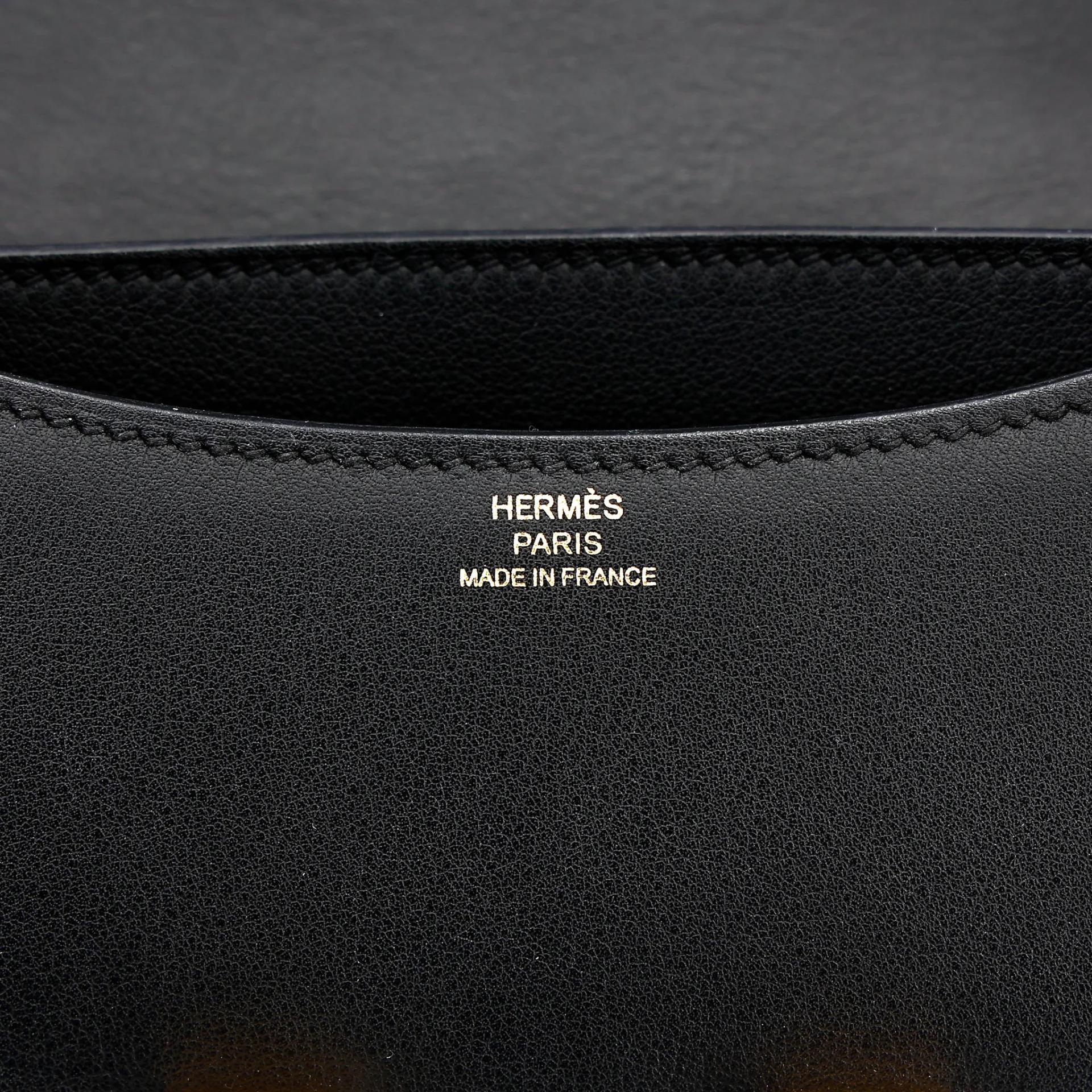 ランク A HERMÈS エルメス コンスタンス3 ミニ ブラック (89) スイフト ゴールド金具 A刻印 (2017) - 22