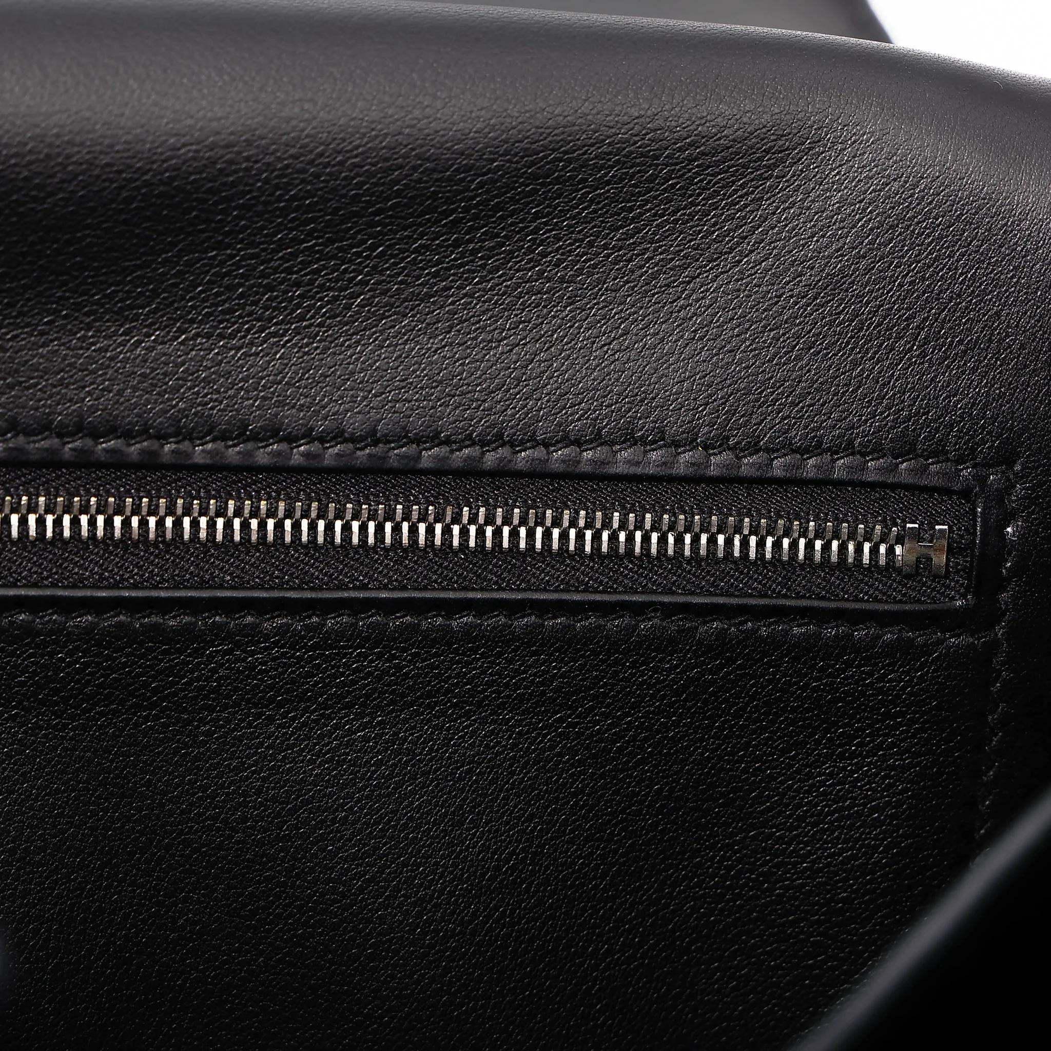 A美品 HERMÈS 愛馬仕 Constance 康康 24 89 黑色 Noir (Black) Toile H 帆布 Swift牛皮 銀扣 D刻 2019年 - 25