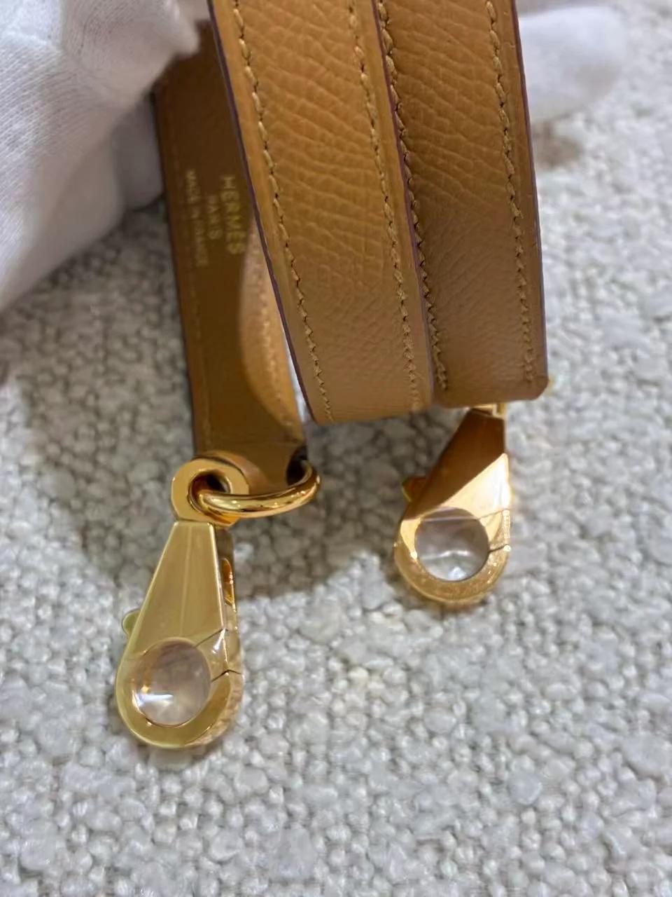 SA超美品 HERMÈS 爱马仕 Kelly 25 外缝 2S 芝麻色 Sesame Epsom牛皮 金扣 B刻 2023年 - 34