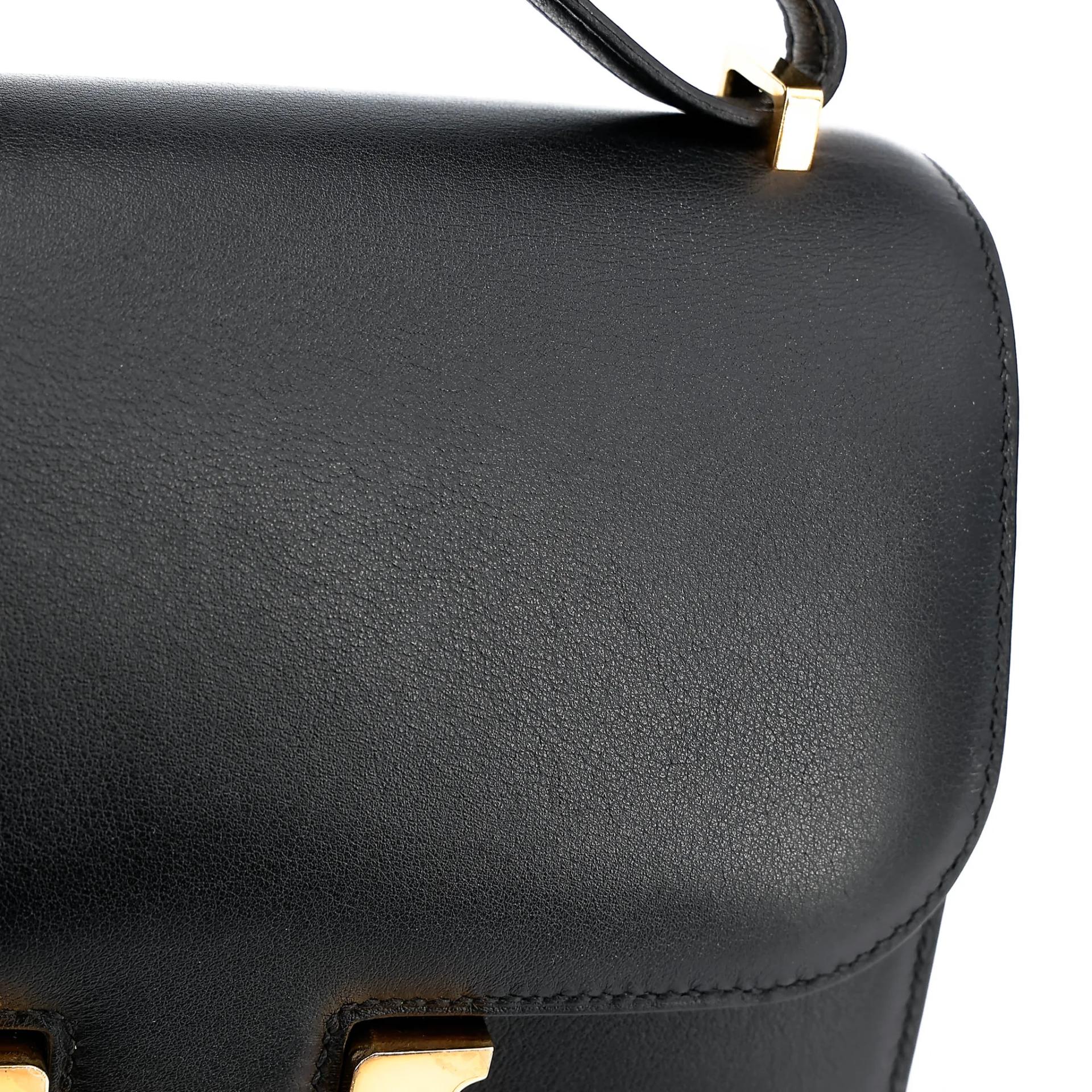 ランク A HERMÈS エルメス コンスタンス3 ミニ ブラック (89) スイフト ゴールド金具 A刻印 (2017) - 11