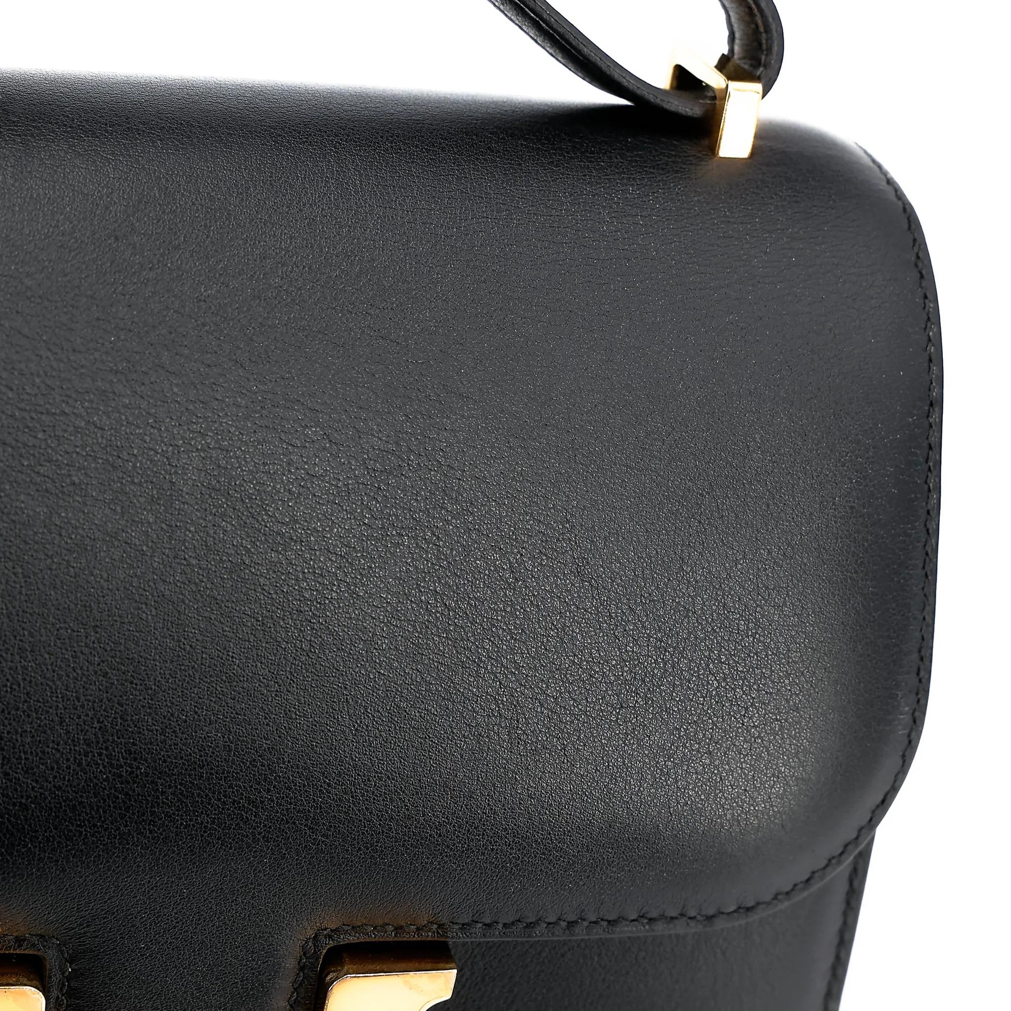 A美品 HERMÈS 愛馬仕 Constance 康康 Mini 19 89 黑色 Noir (Black) Swift牛皮 金扣 A刻 2017年 - 11