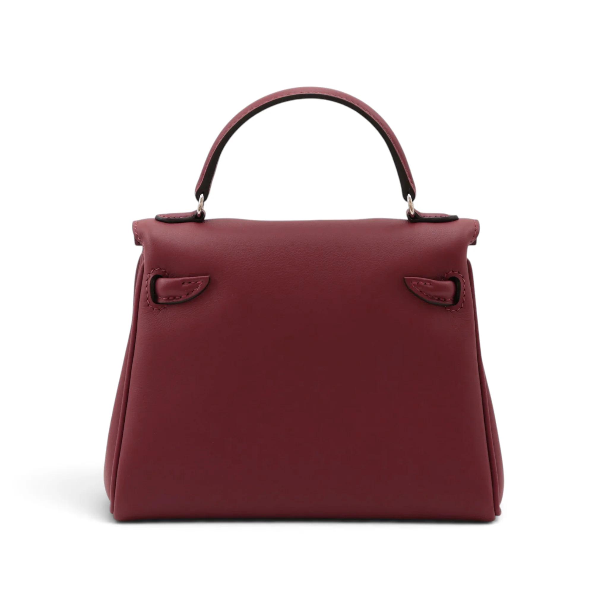 全新 HERMÈS 爱马仕 限量收藏款 Kelly Doll 55 爱马仕红 Rouge H T7 水妖蓝 Bleu Hydra Swift牛皮 银扣 G刻 2026年 - 2