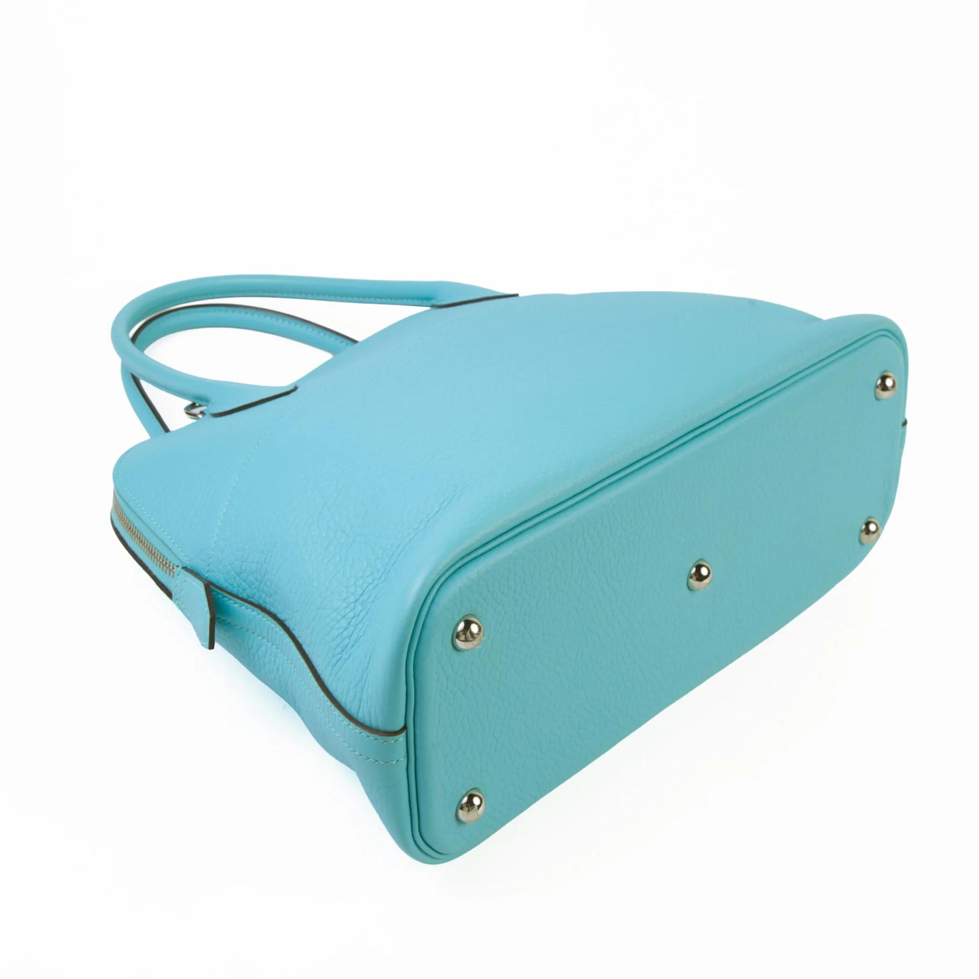 A美品 HERMÈS 愛馬仕 Bolide 31 3P 馬卡龍藍 Bleu Atoll Clemence小牛皮 銀扣 T刻 2015年 - 6