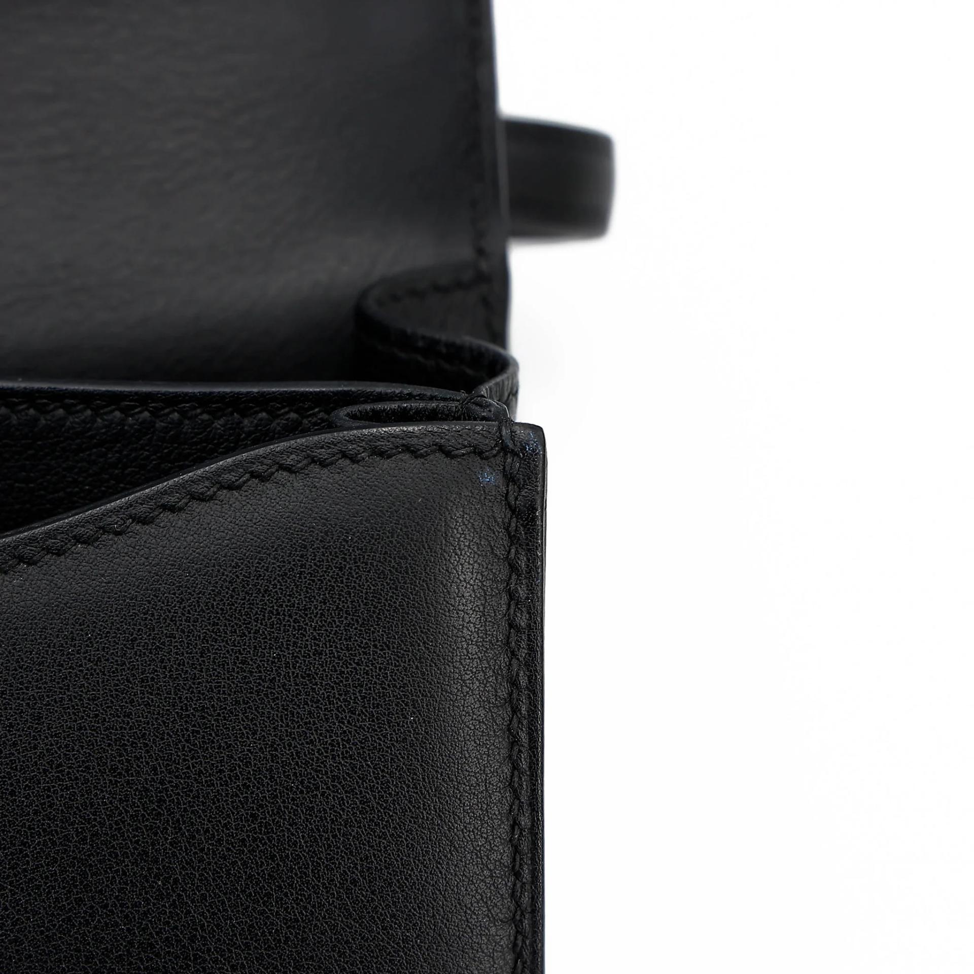 ランク A HERMÈS エルメス コンスタンス3 ミニ ブラック (89) スイフト ゴールド金具 A刻印 (2017) - 21