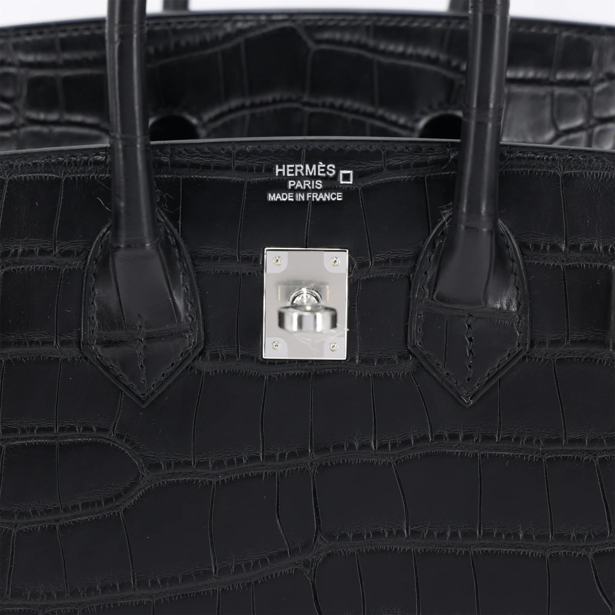 全新 HERMÈS 愛馬仕 Birkin 25 89 黑色 Noir (Black) □ 短吻鱷 霧面 銀扣 G刻 2026年 - 10