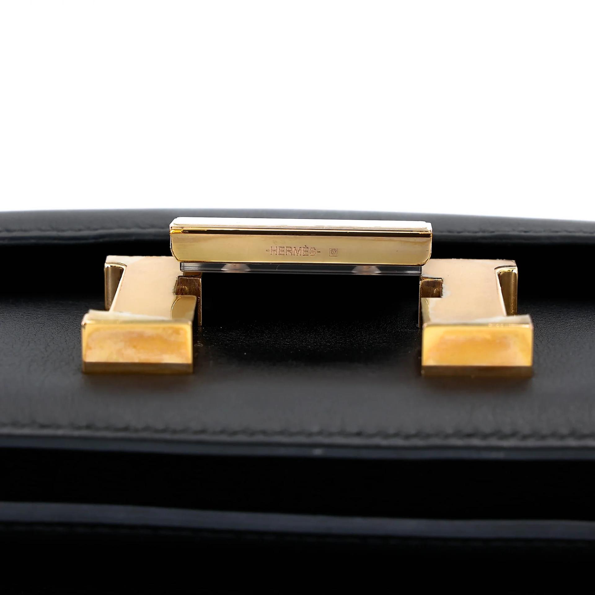 ランク A HERMÈS エルメス コンスタンス3 ミニ ブラック (89) スイフト ゴールド金具 A刻印 (2017) - 17