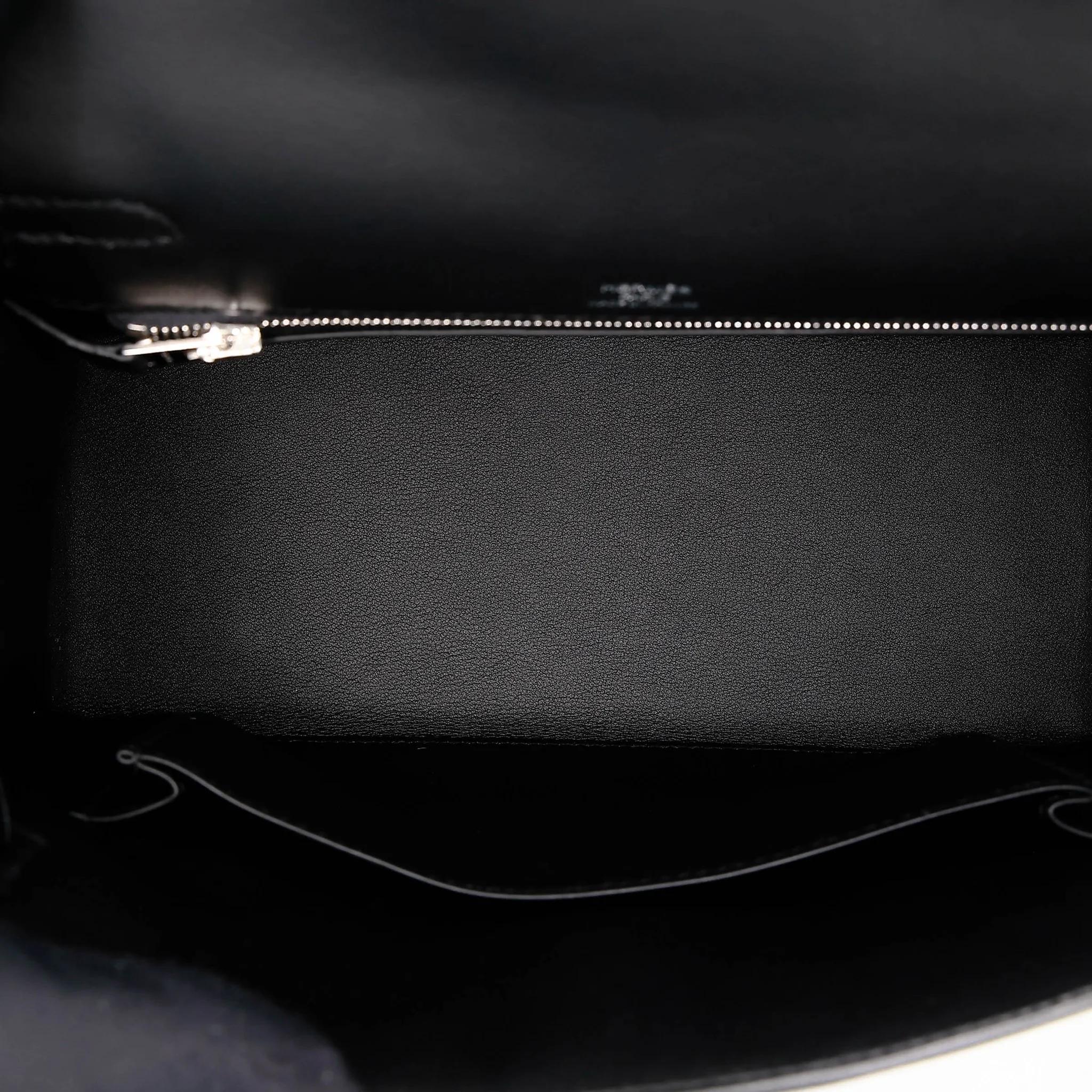 全新 HERMÈS 爱马仕 Kelly 25 外缝 89 黑色 Noir (Black) Toile H 帆布 Swift牛皮 银扣 G刻 2026年 - 19