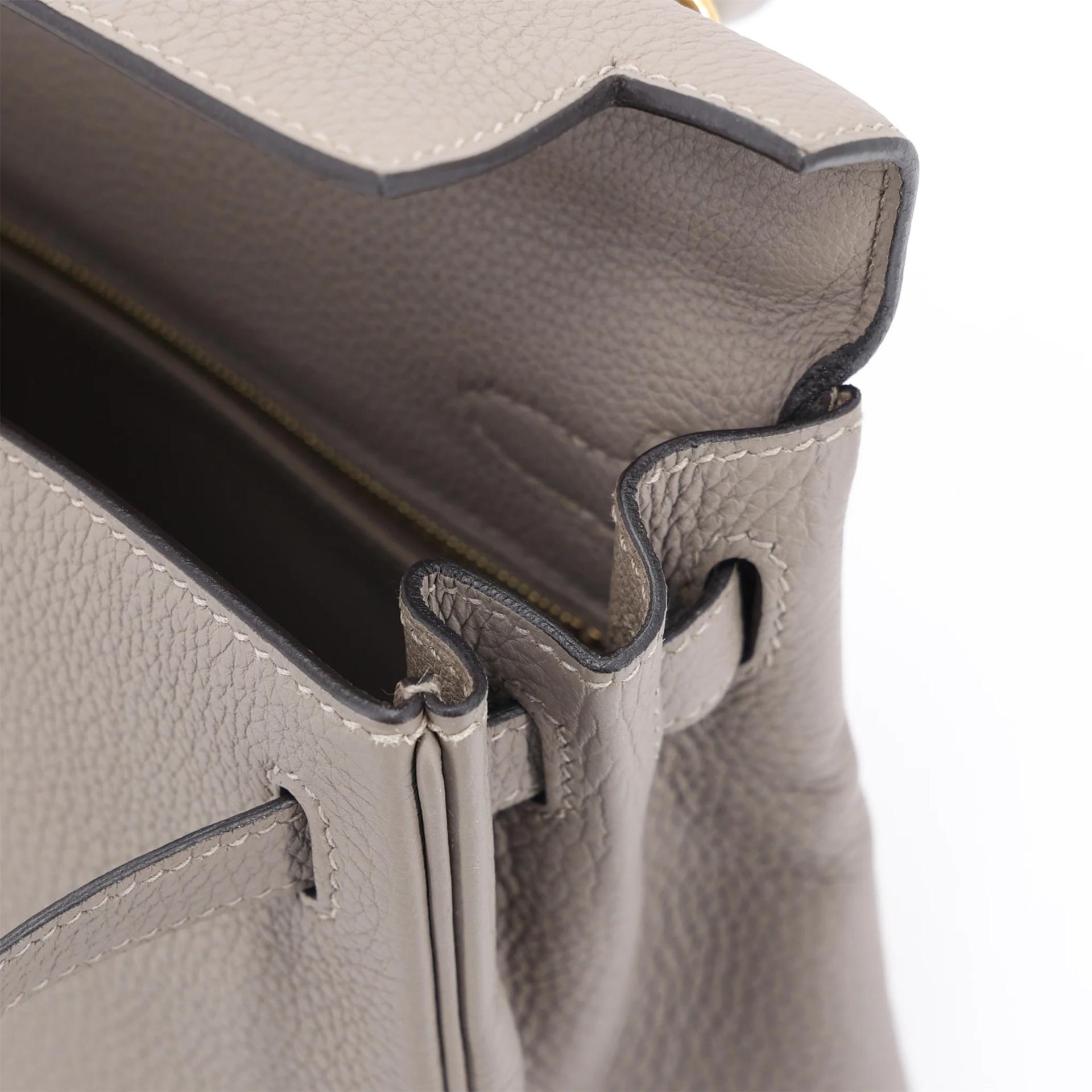 ランク SA HERMÈS エルメス ケリー25 グリアスファルト (M8) トゴ ゴールド金具 A刻印 (2017) - 15