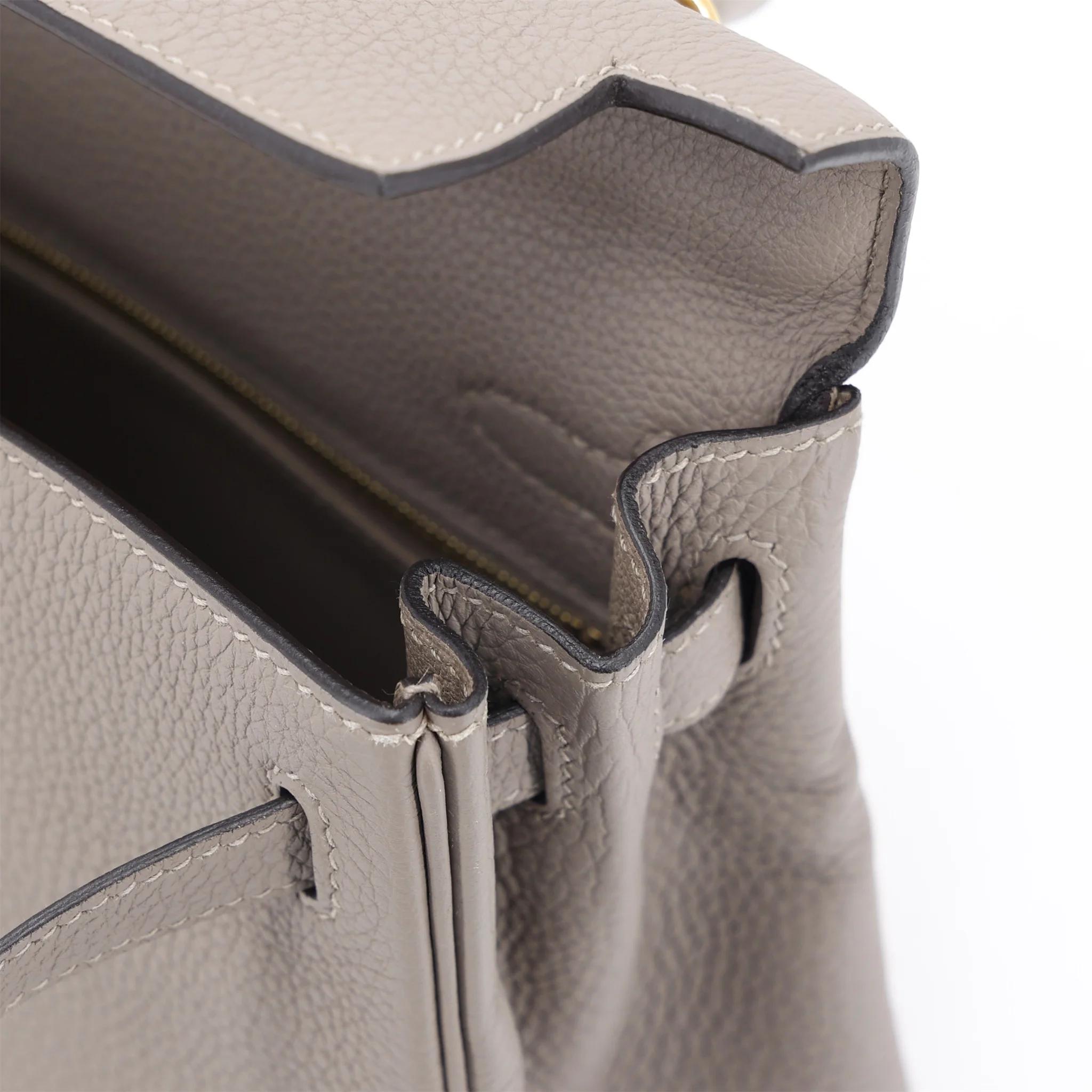 SA超美品 HERMÈS 愛馬仕 Kelly 25 M8 銀河灰 Gris Asphalte Togo小牛皮 金扣 A刻 2017年 - 15