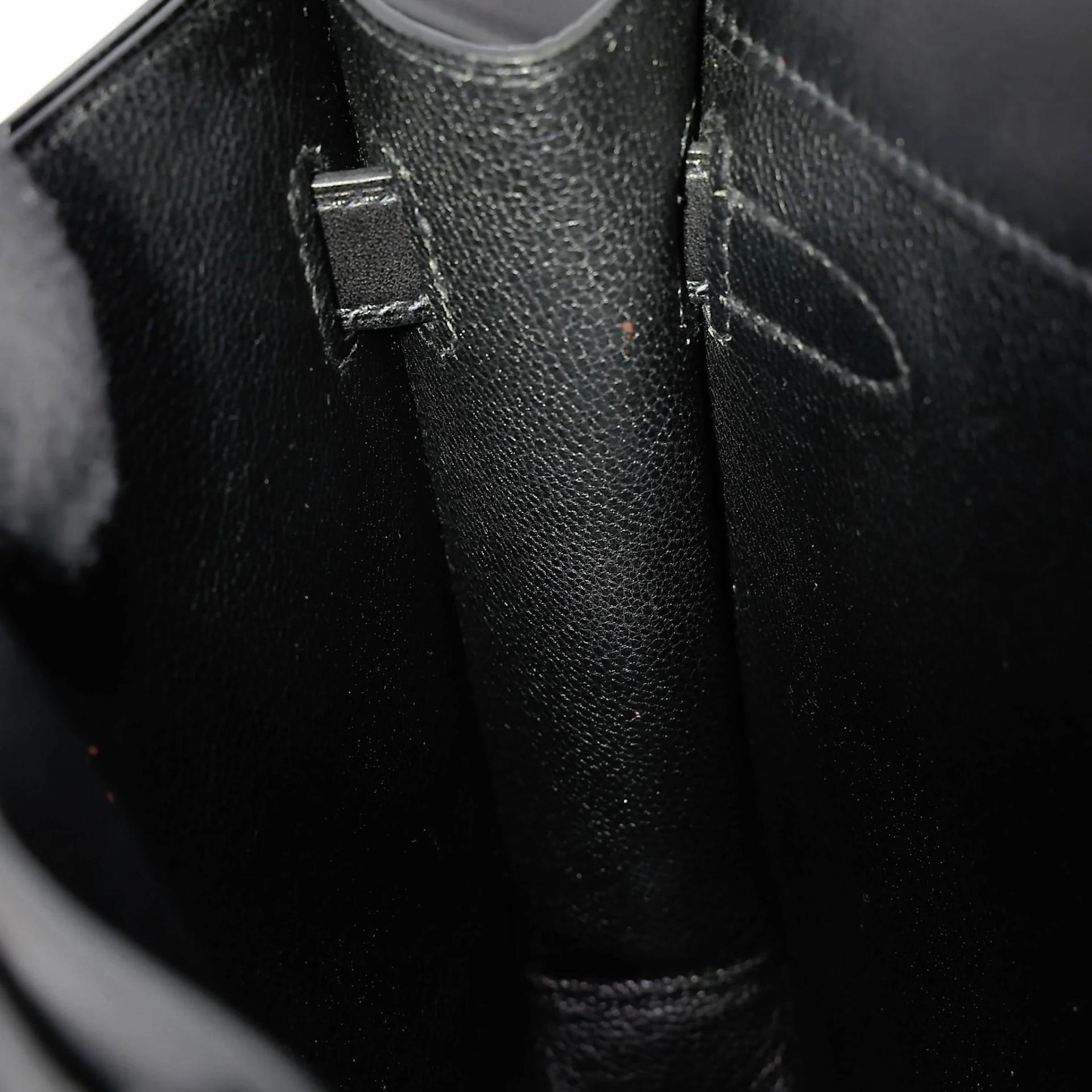 中古AB HERMÈS 爱马仕 Kelly depeches 25 公文包 89 黑色 Noir (Black) Evergrain皮 金扣 Y刻 2020年 - 39