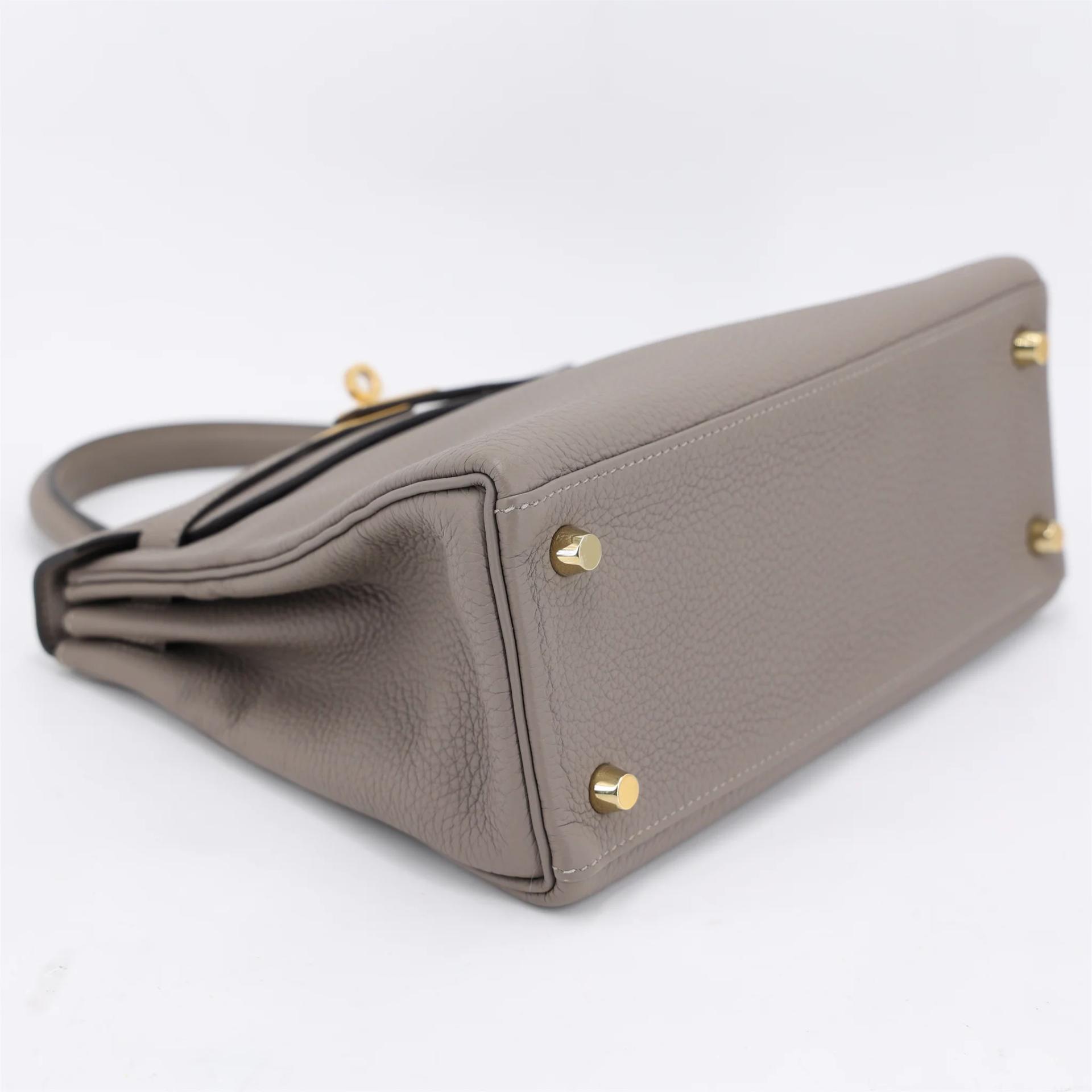 ランク SA HERMÈS エルメス ケリー25 グリアスファルト (M8) トゴ ゴールド金具 A刻印 (2017) - 4