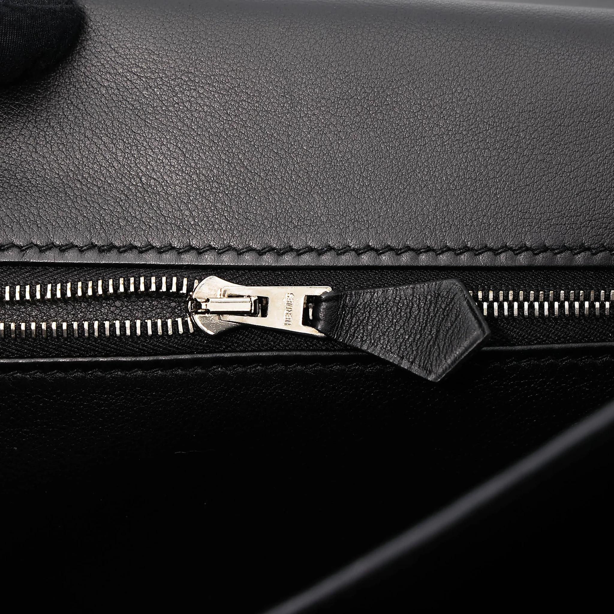 A美品 HERMÈS 愛馬仕 Constance 康康 24 89 黑色 Noir (Black) Toile H 帆布 Swift牛皮 銀扣 D刻 2019年 - 24