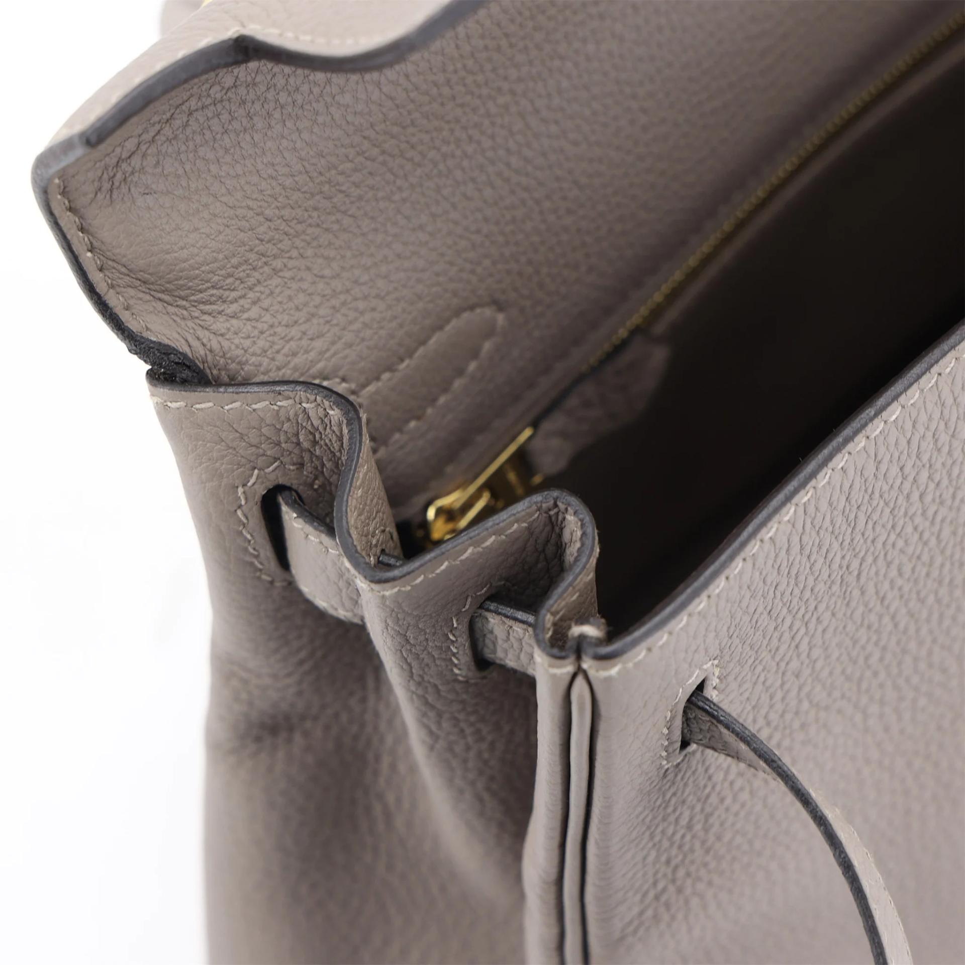 ランク SA HERMÈS エルメス ケリー25 グリアスファルト (M8) トゴ ゴールド金具 A刻印 (2017) - 14