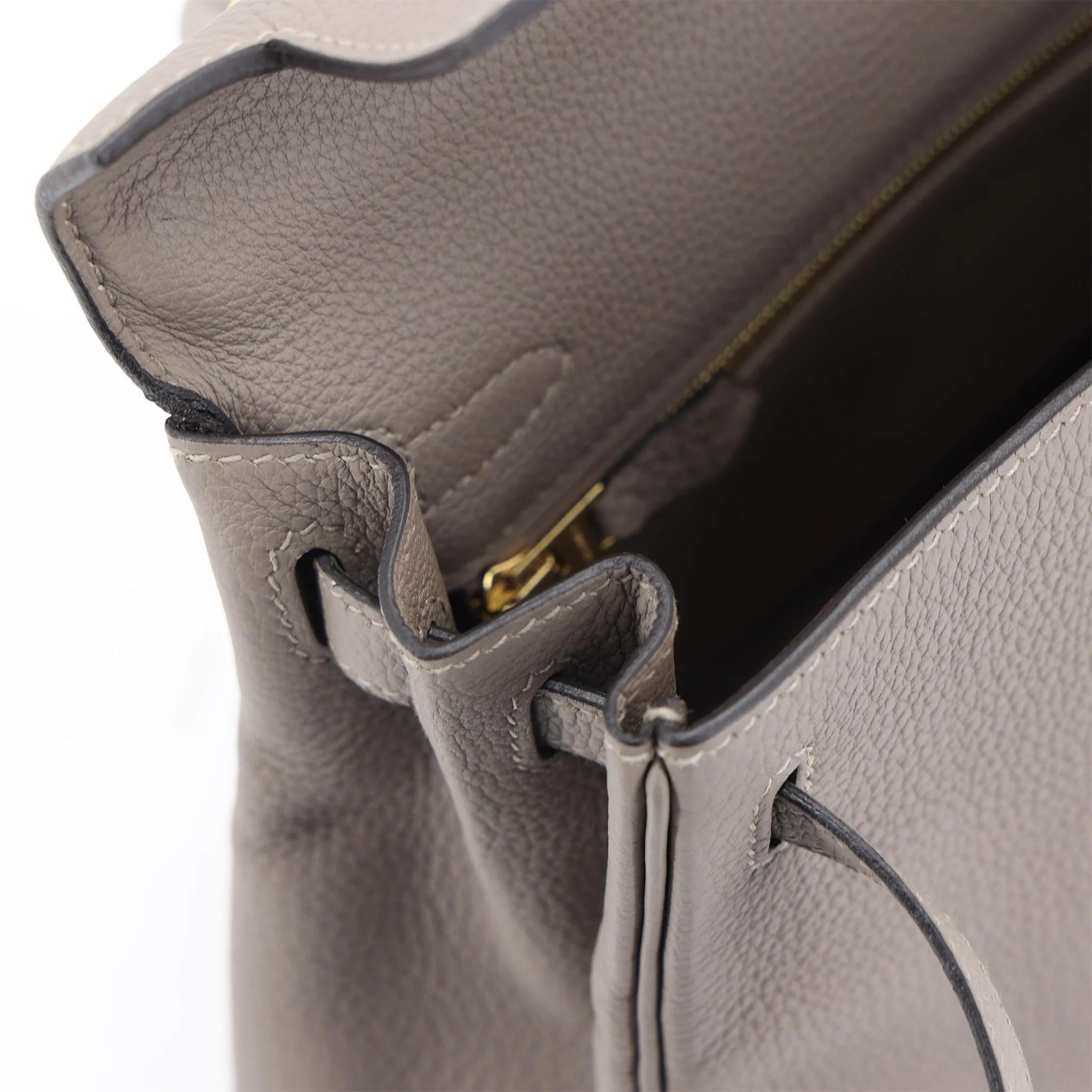 SA超美品 HERMÈS 愛馬仕 Kelly 25 M8 銀河灰 Gris Asphalte Togo小牛皮 金扣 A刻 2017年 - 14