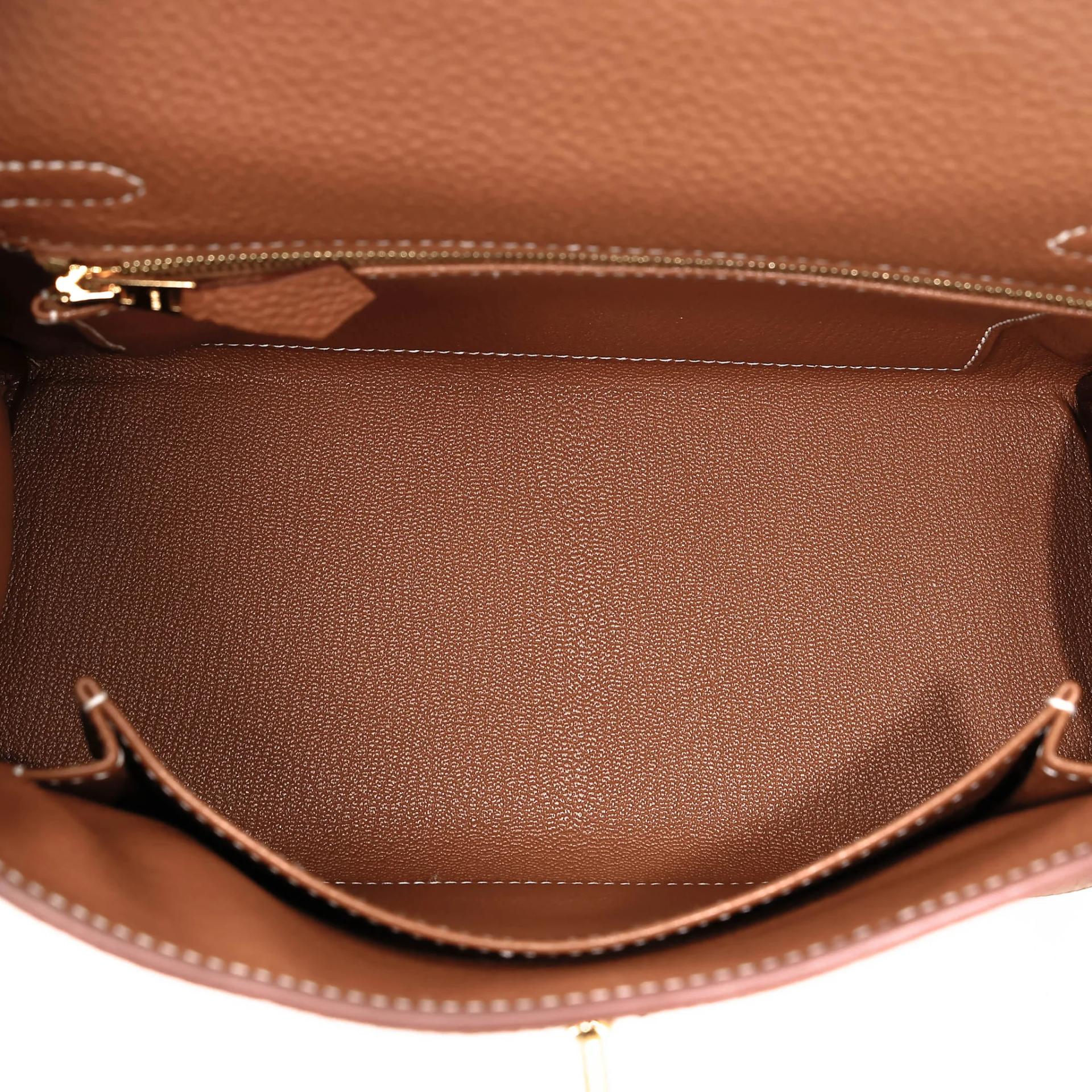 Excellent ( Rank SA ) HERMÈS Kelly 25 Gold (37) Togo Gold hardware W (2024) - 19