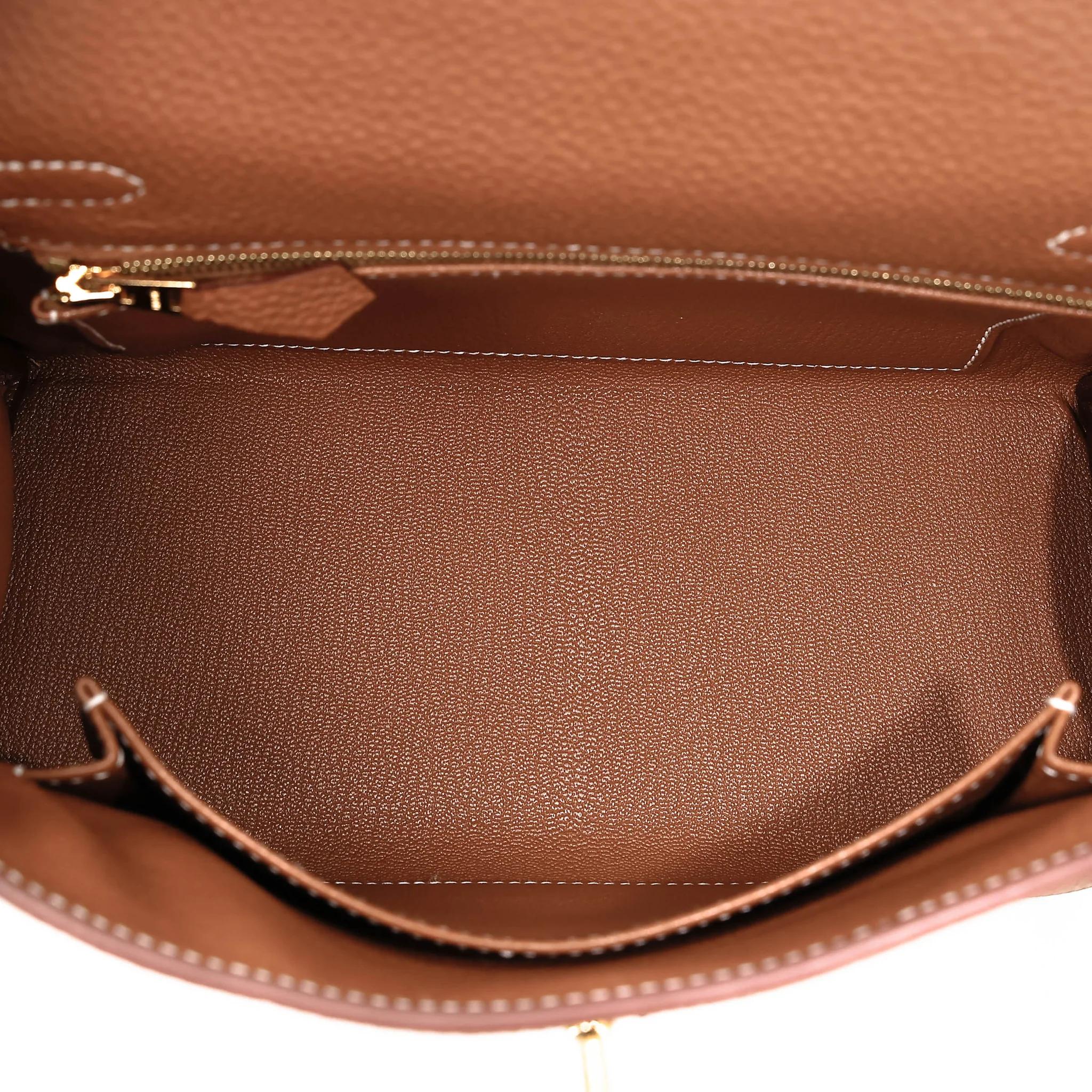 SA超美品 HERMÈS 愛馬仕 Kelly 25 37 金棕色 Gold Togo小牛皮 金扣 W刻 2024年 - 19