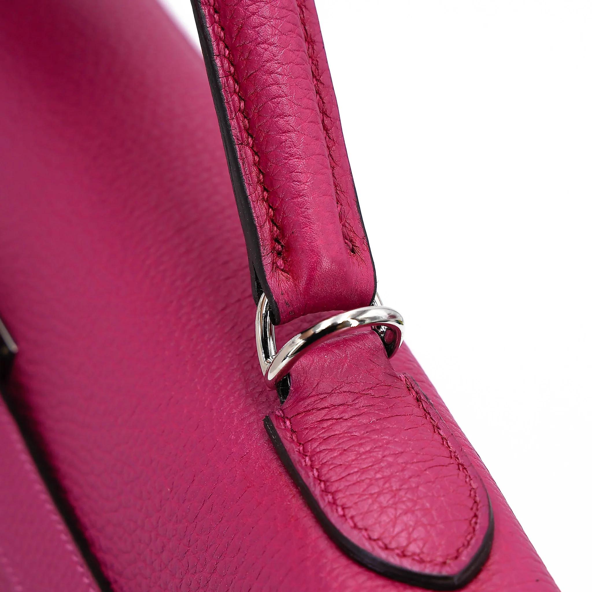 A美品 HERMÈS 愛馬仕 Kelly 40 K5 托斯卡紫 Tosca Togo小牛皮 銀扣 □P刻 2012年 - 4