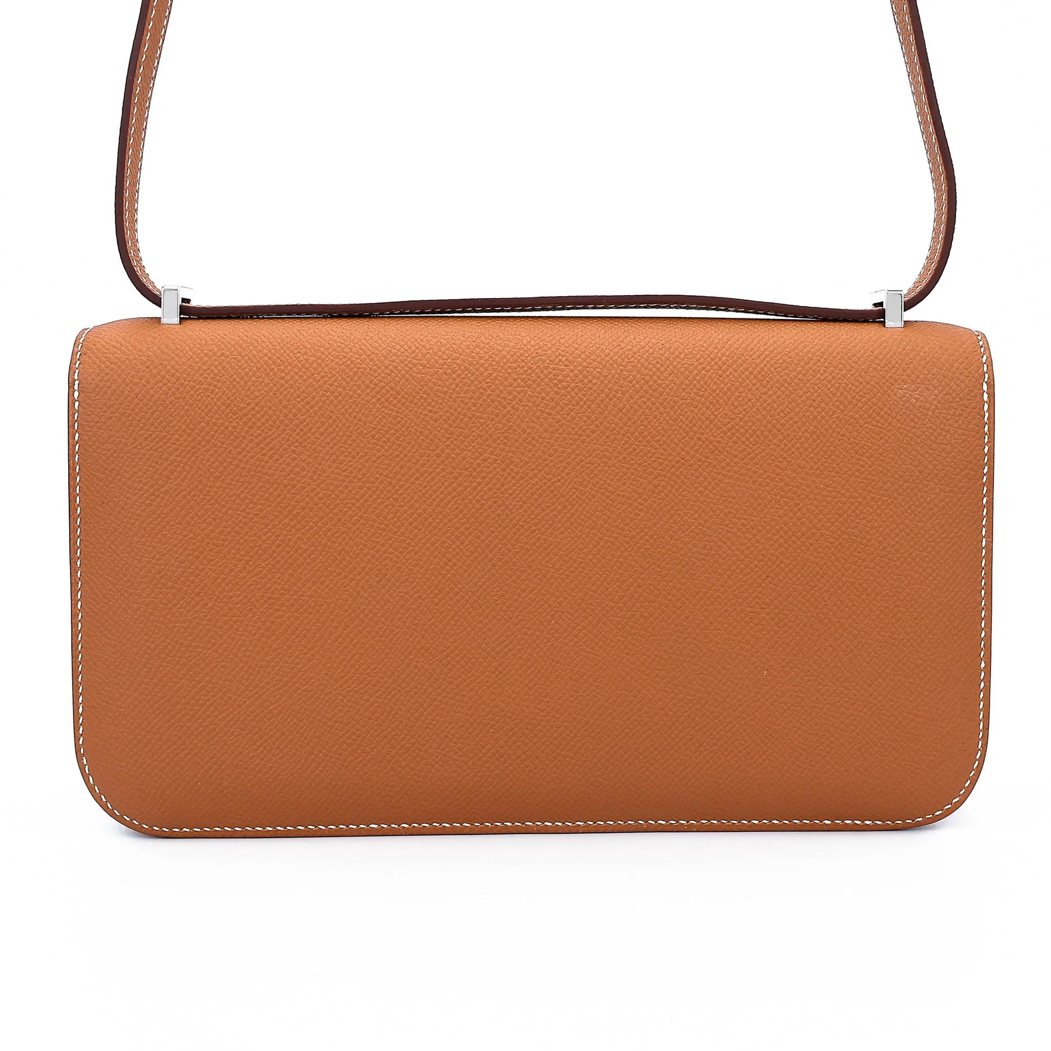 未使用保存品 HERMÈS 愛馬仕 Constance 康康 Elan 37 金棕色 Gold Epsom牛皮 銀扣 W刻 2024年 - 2
