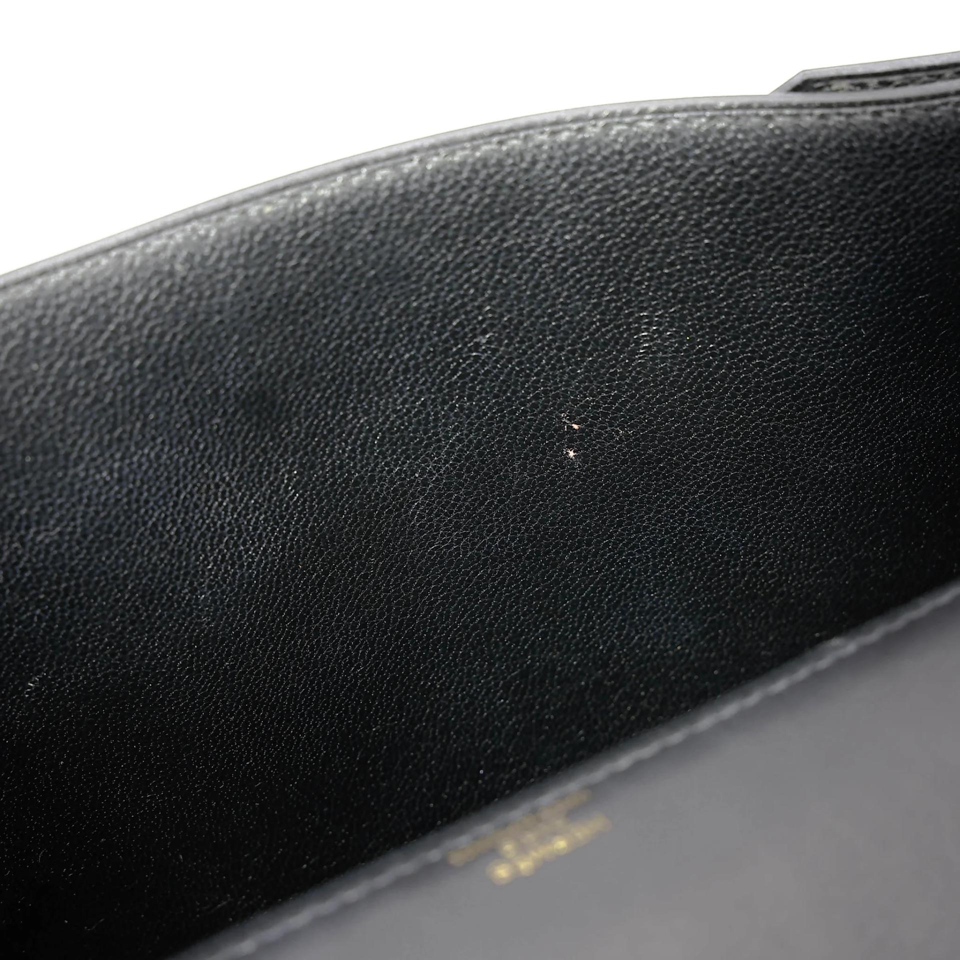 中古AB HERMÈS 爱马仕 Kelly depeches 25 公文包 89 黑色 Noir (Black) Evergrain皮 金扣 Y刻 2020年 - 35