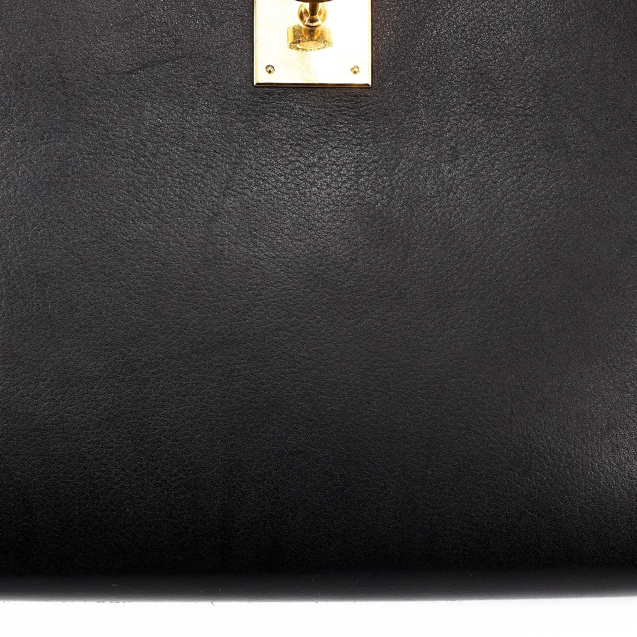 中古AB HERMÈS 愛馬仕 Kelly depeches 25 公文包 89 黑色 Noir (Black) Evergrain皮 金扣 Y刻 2020年 - 15