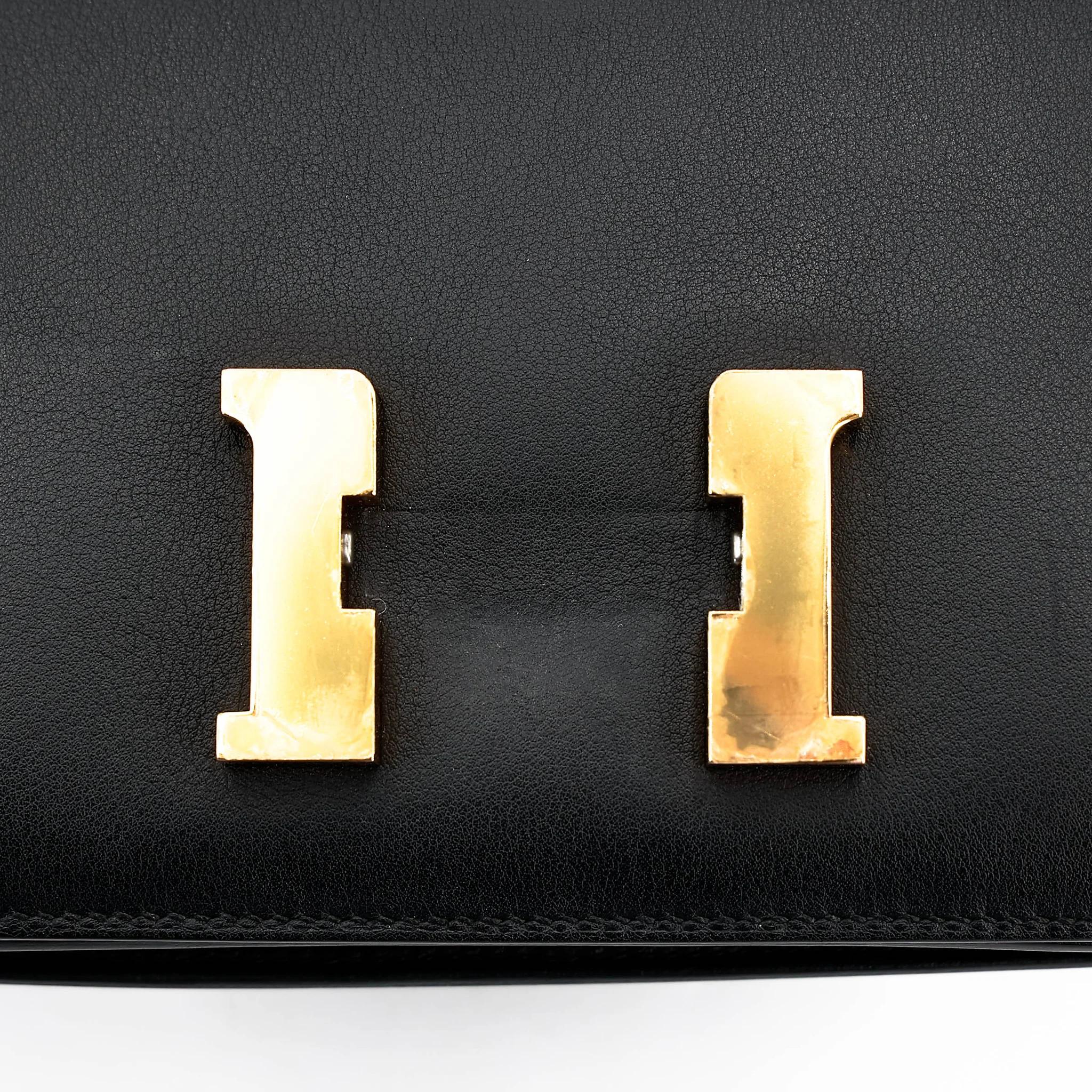 A美品 HERMÈS 愛馬仕 Constance 康康 Mini 19 89 黑色 Noir (Black) Swift牛皮 金扣 A刻 2017年 - 15