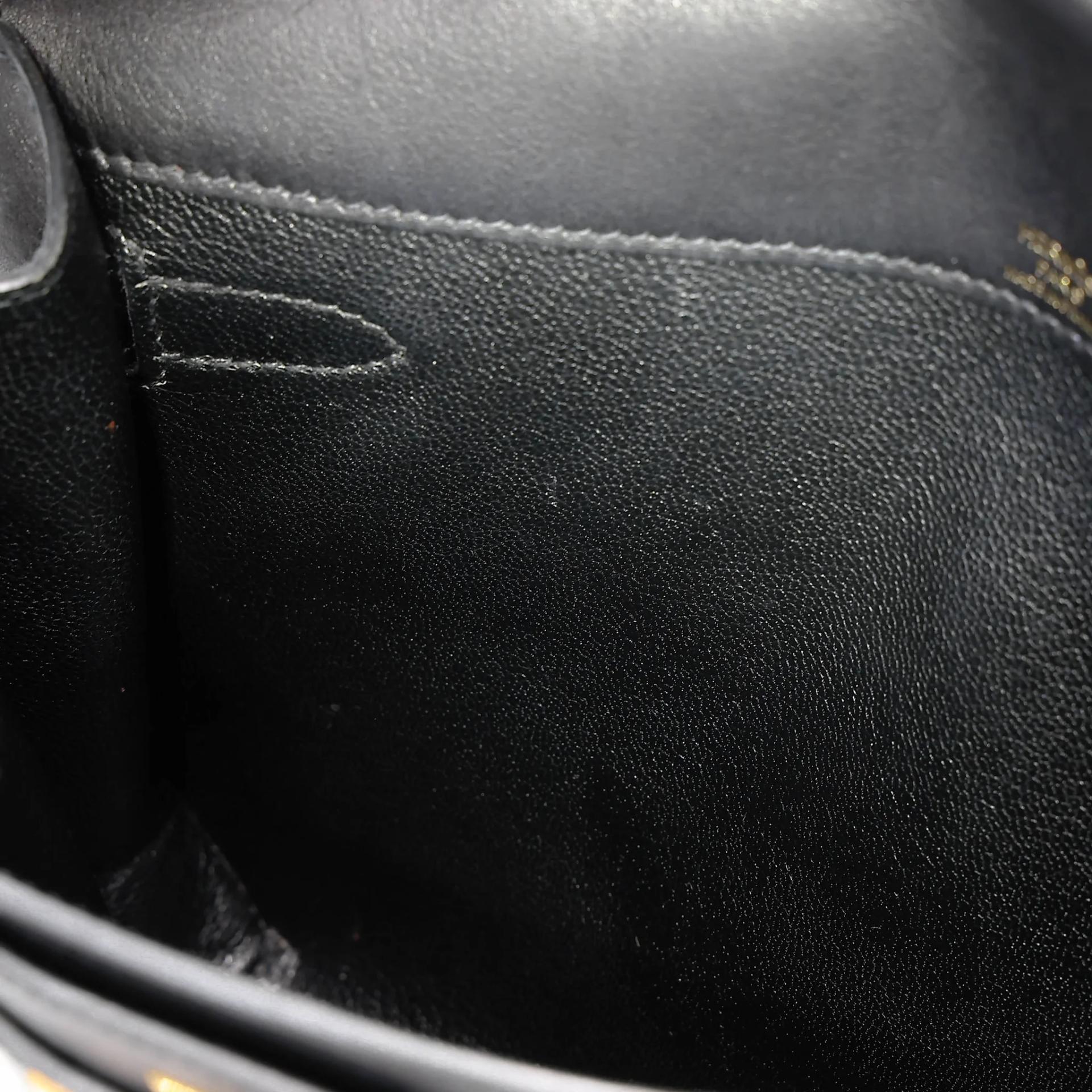 中古AB HERMÈS 爱马仕 Kelly depeches 25 公文包 89 黑色 Noir (Black) Evergrain皮 金扣 Y刻 2020年 - 34