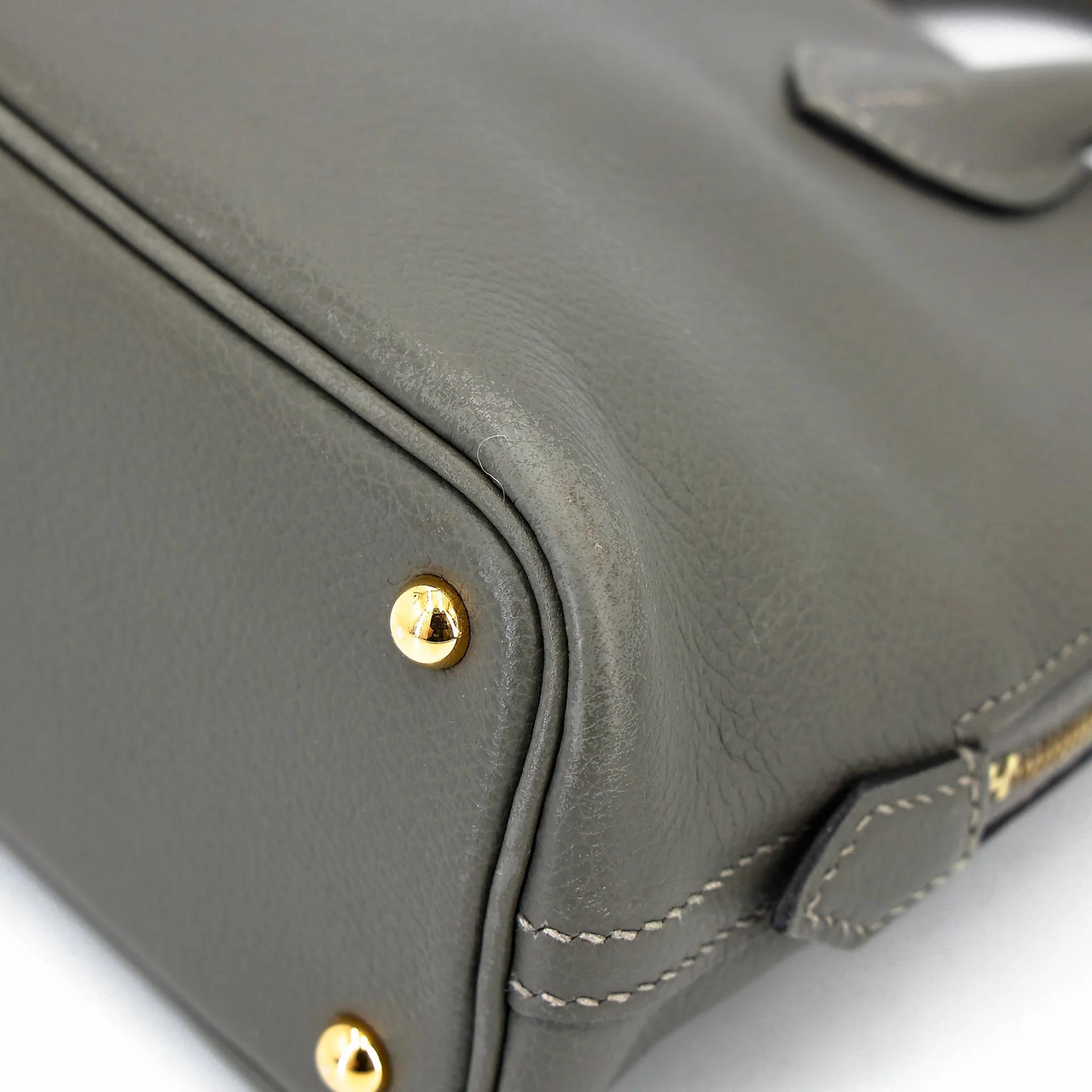 SA超美品 HERMÈS 愛馬仕 Mini Bolide 1923 0L Gris Meyer 積雨雲灰 Evercolor皮 金扣 W刻 2024年 - 8