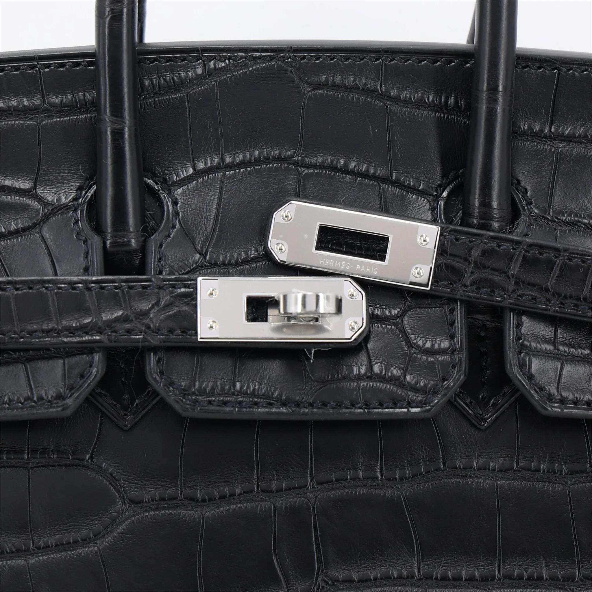 全新 HERMÈS 愛馬仕 Birkin 25 89 黑色 Noir (Black) □ 短吻鱷 霧面 銀扣 G刻 2026年 - 8