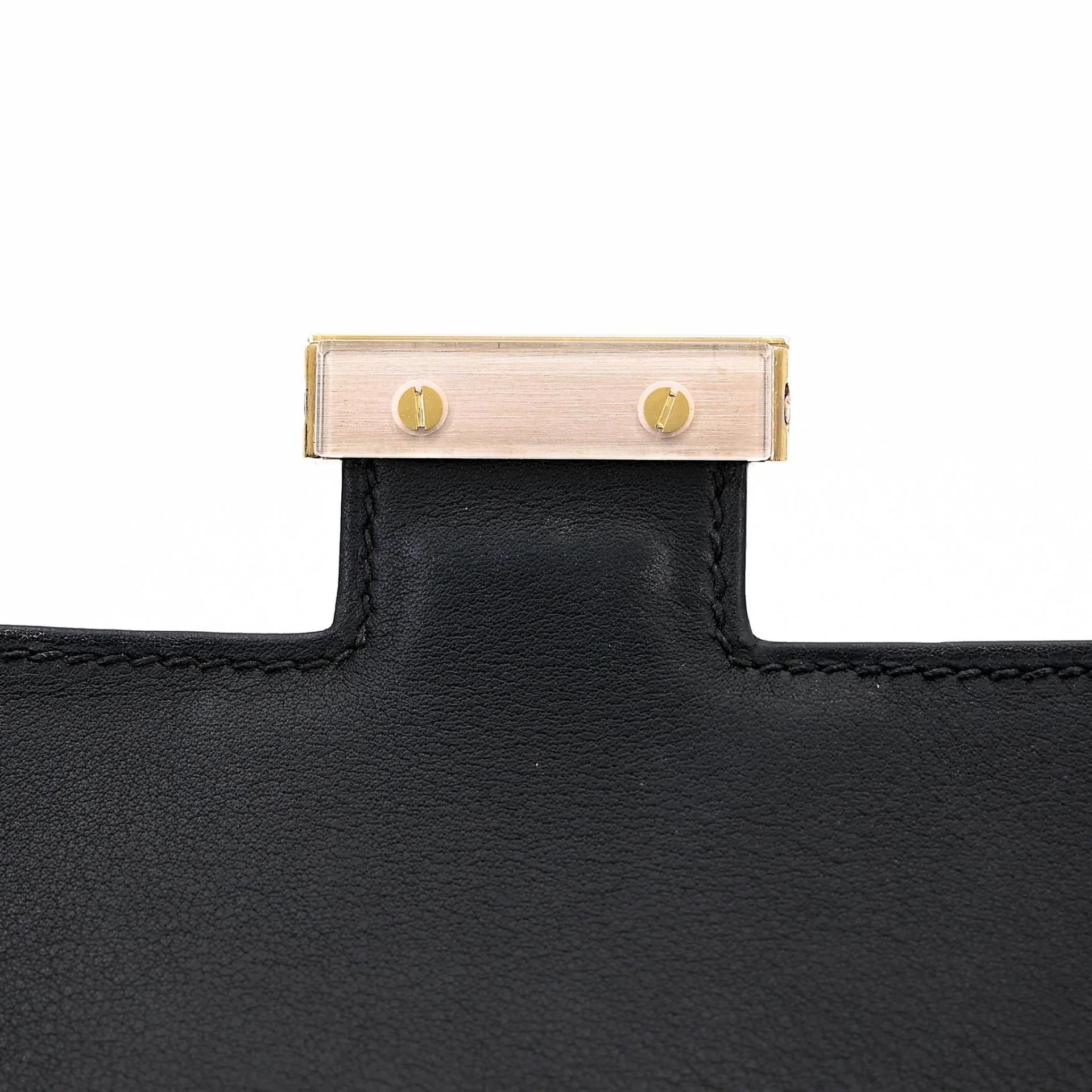ランク A HERMÈS エルメス コンスタンス3 ミニ ブラック (89) スイフト ゴールド金具 A刻印 (2017) - 18