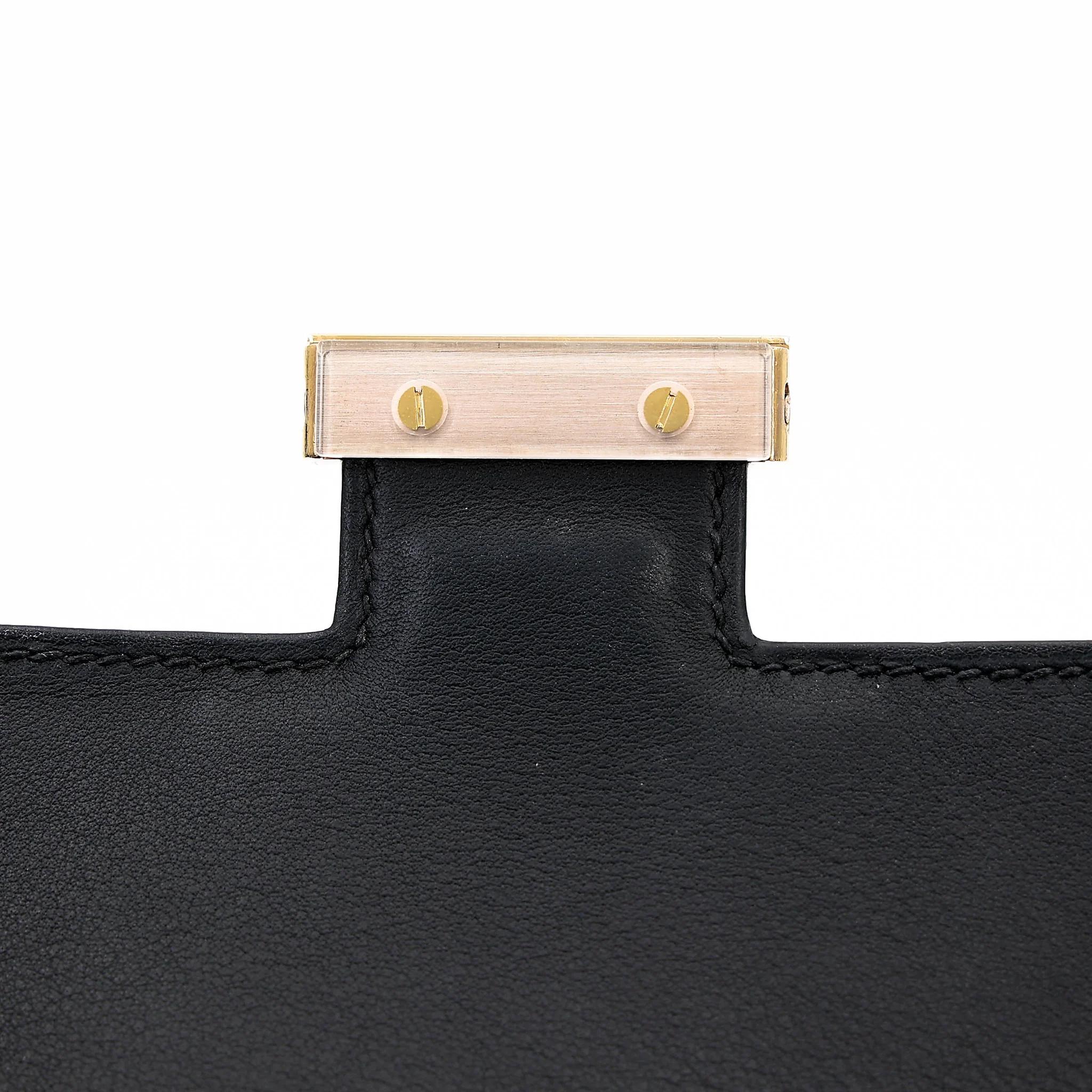 A美品 HERMÈS 愛馬仕 Constance 康康 Mini 19 89 黑色 Noir (Black) Swift牛皮 金扣 A刻 2017年 - 18