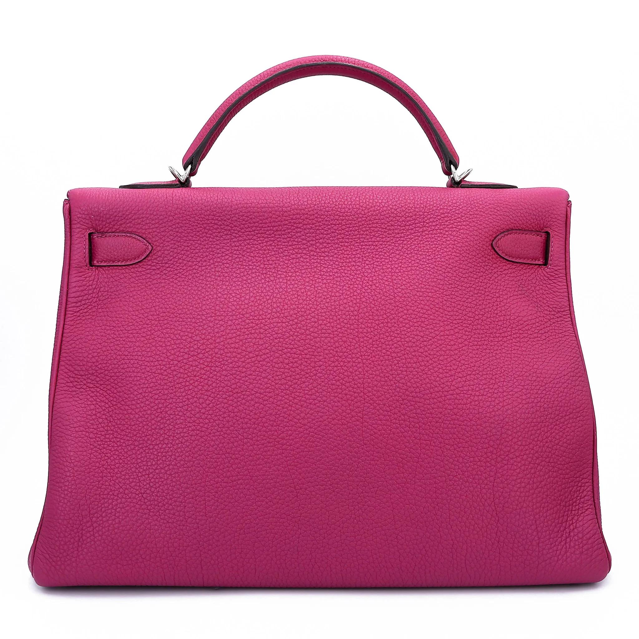 A美品 HERMÈS 愛馬仕 Kelly 40 K5 托斯卡紫 Tosca Togo小牛皮 銀扣 □P刻 2012年 - 2
