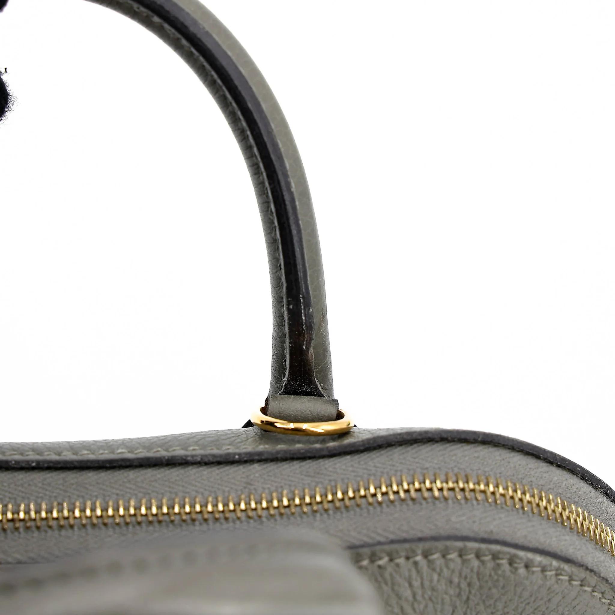 SA超美品 HERMÈS 愛馬仕 Mini Bolide 1923 0L Gris Meyer 積雨雲灰 Evercolor皮 金扣 W刻 2024年 - 21