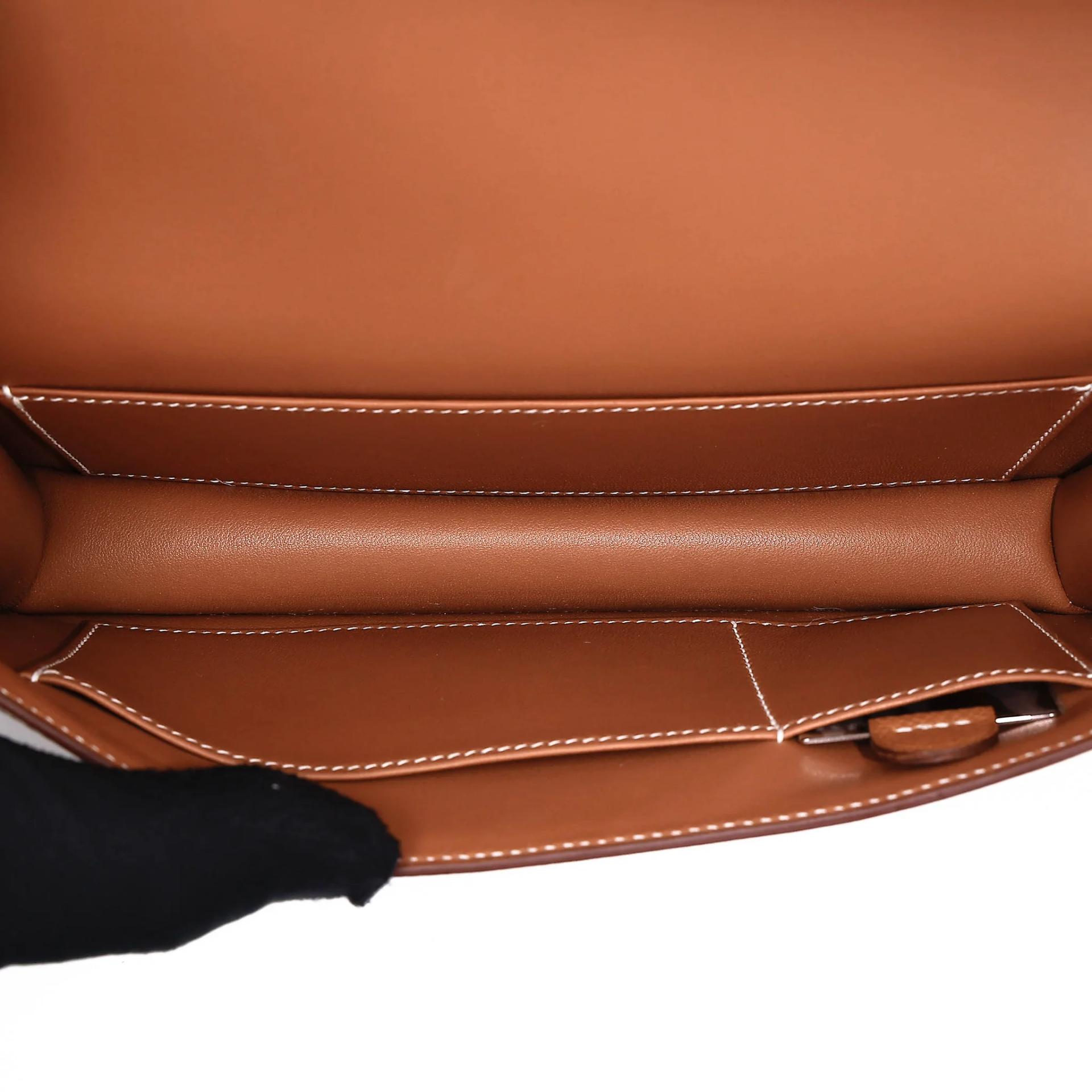 未使用保存品 HERMÈS 爱马仕 Constance 康康 Elan 37 金棕色 Gold Epsom牛皮 银扣 W刻 2024年 - 16