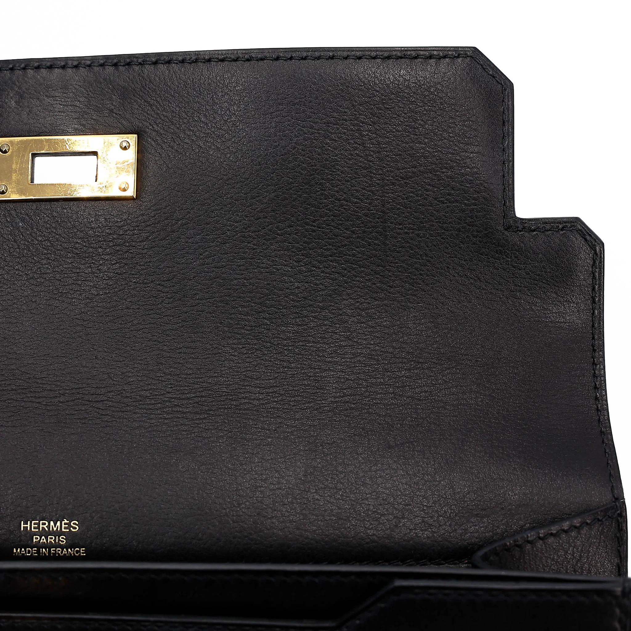 中古AB HERMÈS 愛馬仕 Kelly depeches 25 公文包 89 黑色 Noir (Black) Evergrain皮 金扣 Y刻 2020年 - 26