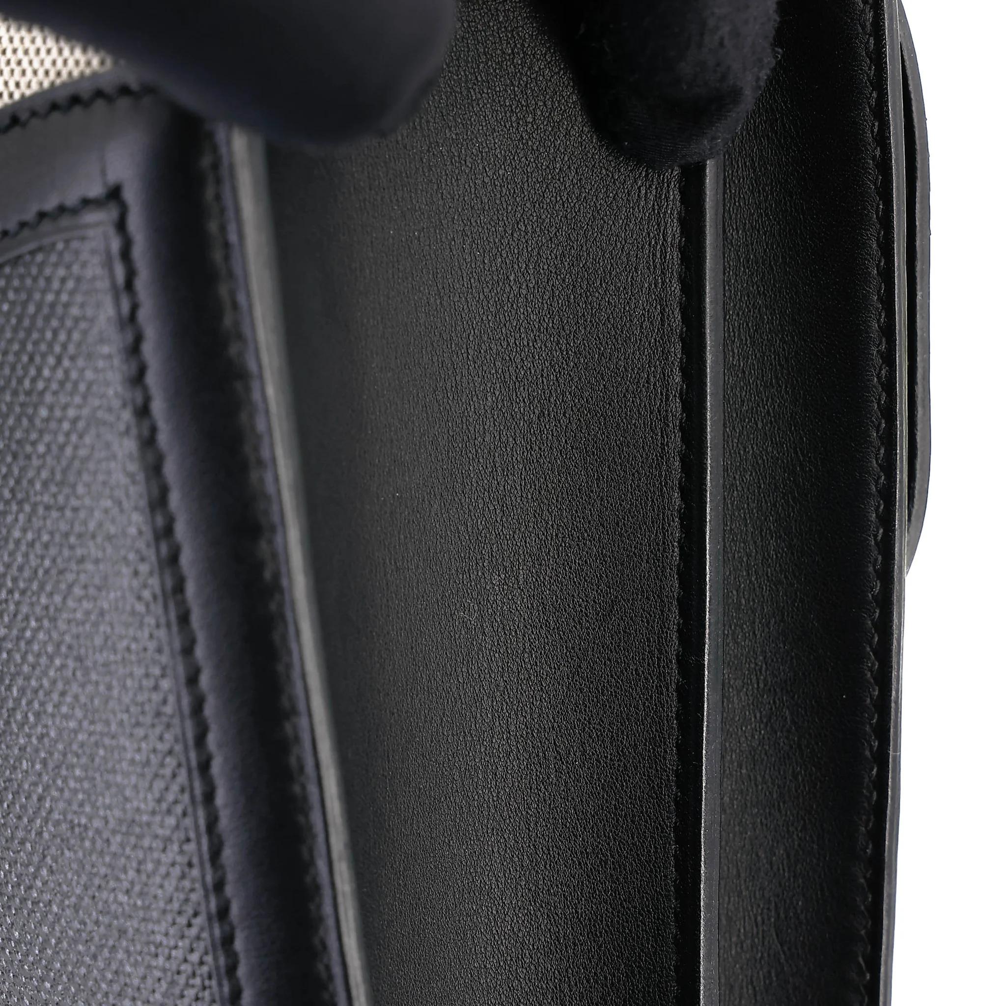 A美品 HERMÈS 愛馬仕 Constance 康康 24 89 黑色 Noir (Black) Toile H 帆布 Swift牛皮 銀扣 D刻 2019年 - 15