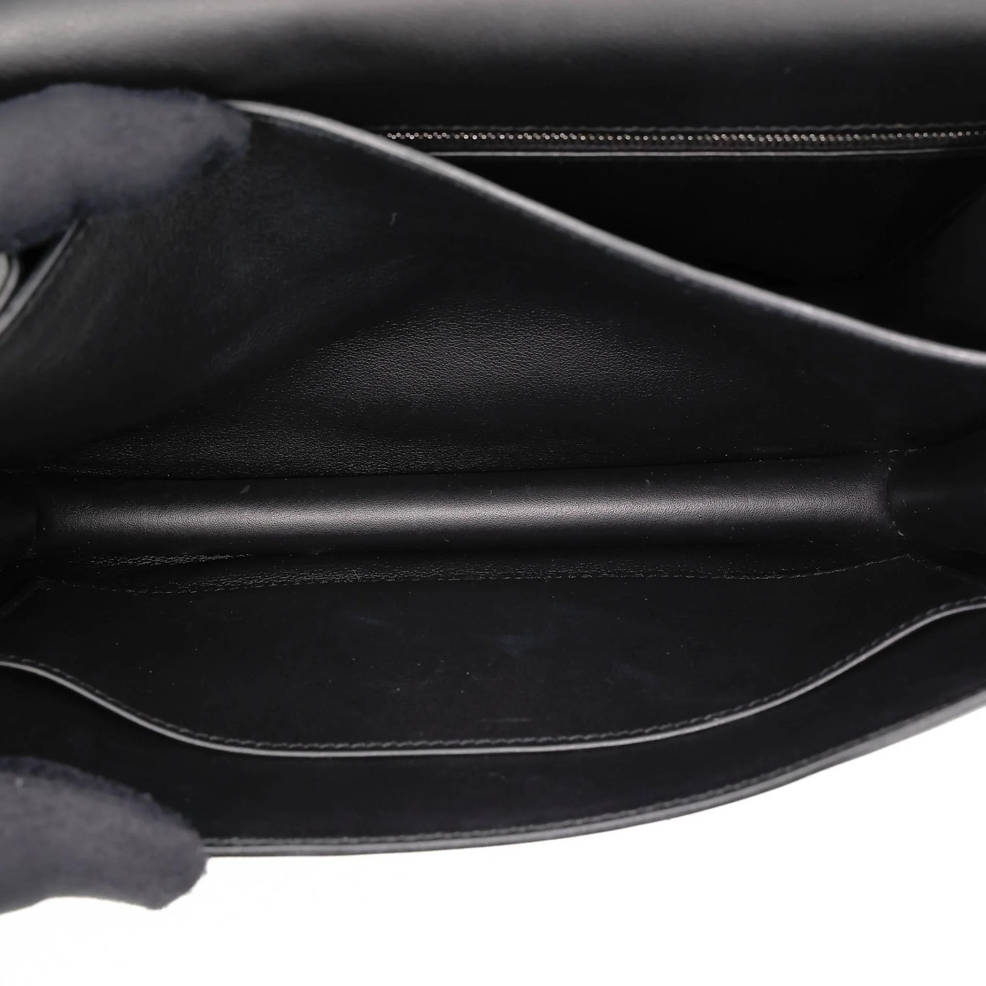 Very Good ( Rank A) HERMÈS Constance 24 Noir (89) Toile H canvas Swift Palladium hardware D (2019) - 36