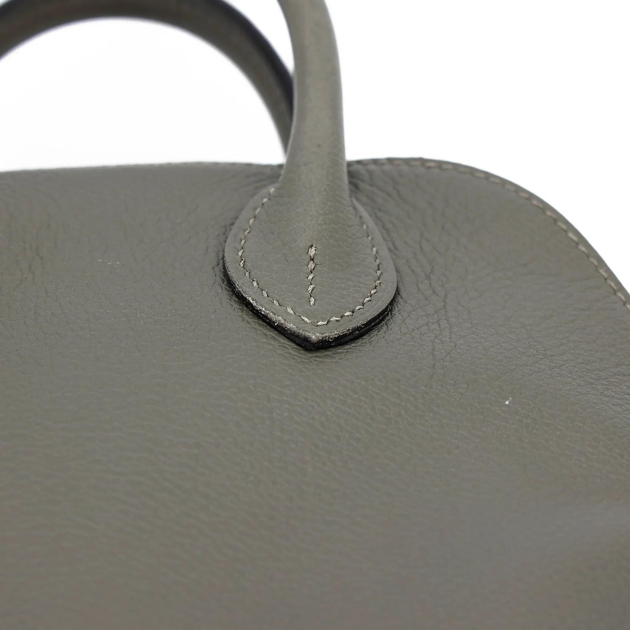 SA超美品 HERMÈS 愛馬仕 Mini Bolide 1923 0L Gris Meyer 積雨雲灰 Evercolor皮 金扣 W刻 2024年 - 16