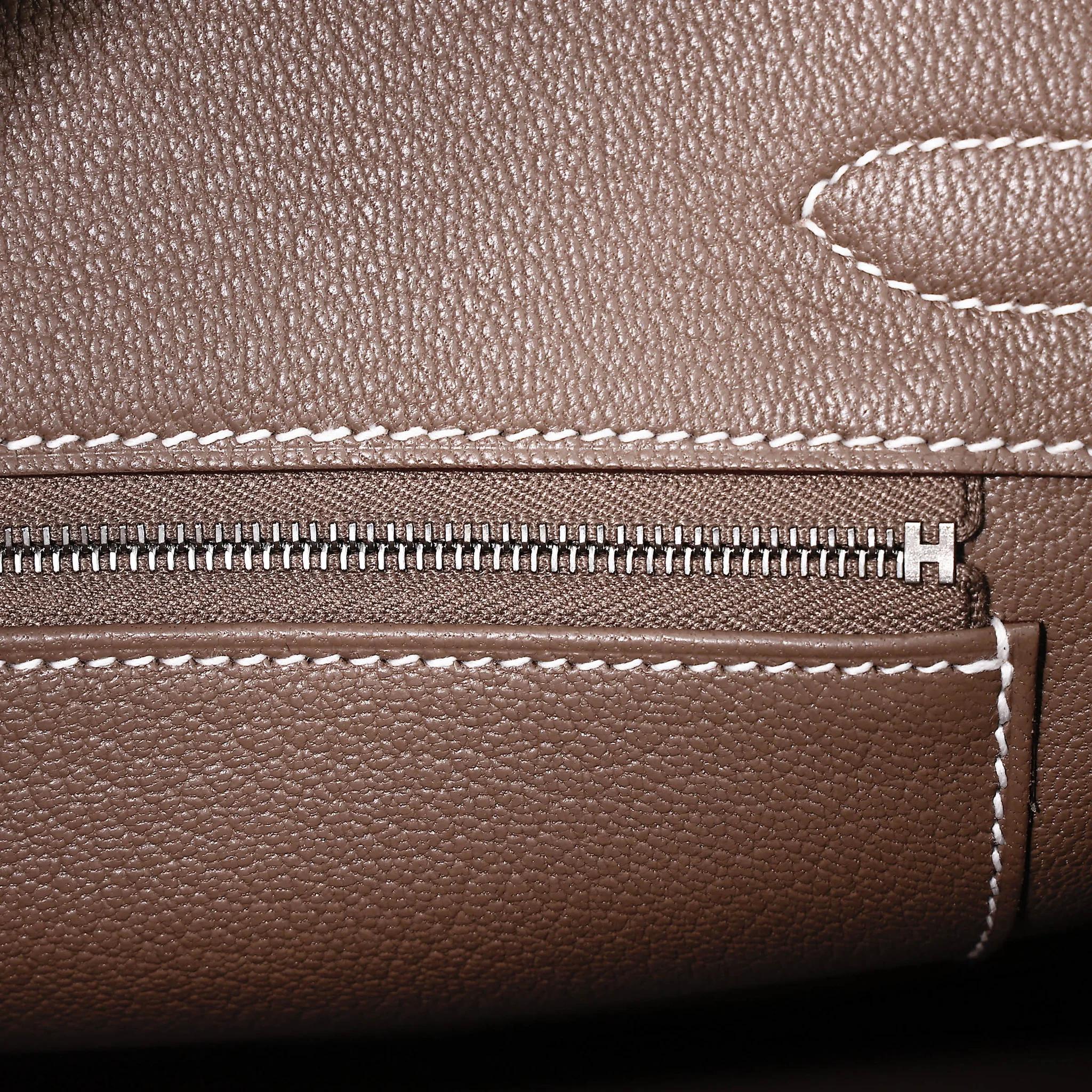 Brand New ( Rank N ) HERMÈS Birkin 30 Etoupe (18) Togo Palladium hardware G (2026) - 11