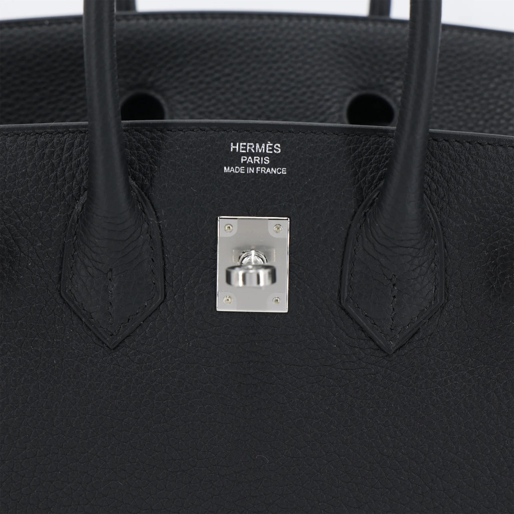 全新 HERMÈS 愛馬仕 Birkin 25 89 黑色 Noir (Black) Togo小牛皮 銀扣 G刻 2026年 - 10