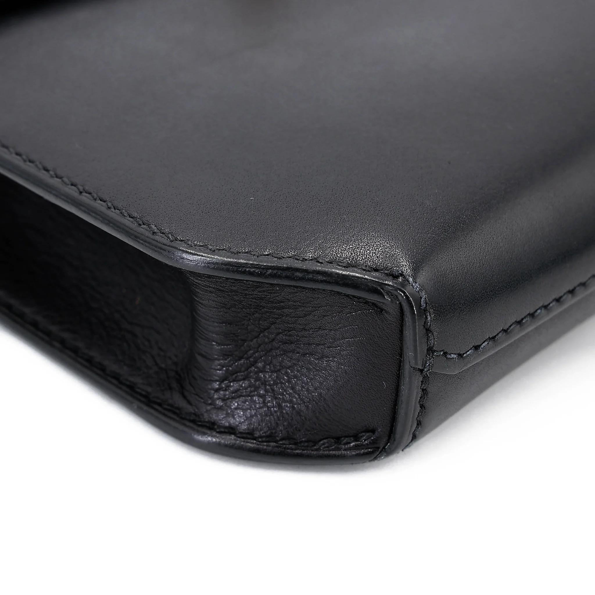 中古AB HERMÈS 愛馬仕 Kelly depeches 25 公文包 89 黑色 Noir (Black) Evergrain皮 金扣 Y刻 2020年 - 18