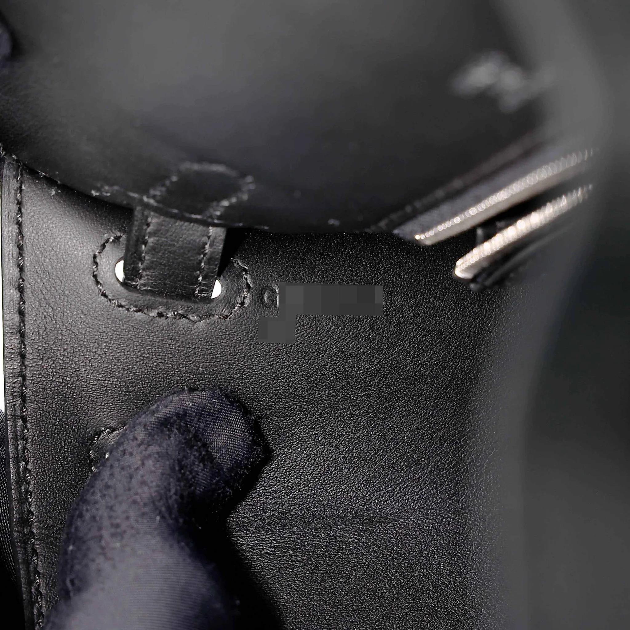 全新 HERMÈS 爱马仕 Kelly 25 外缝 89 黑色 Noir (Black) Toile H 帆布 Swift牛皮 银扣 G刻 2026年 - 16