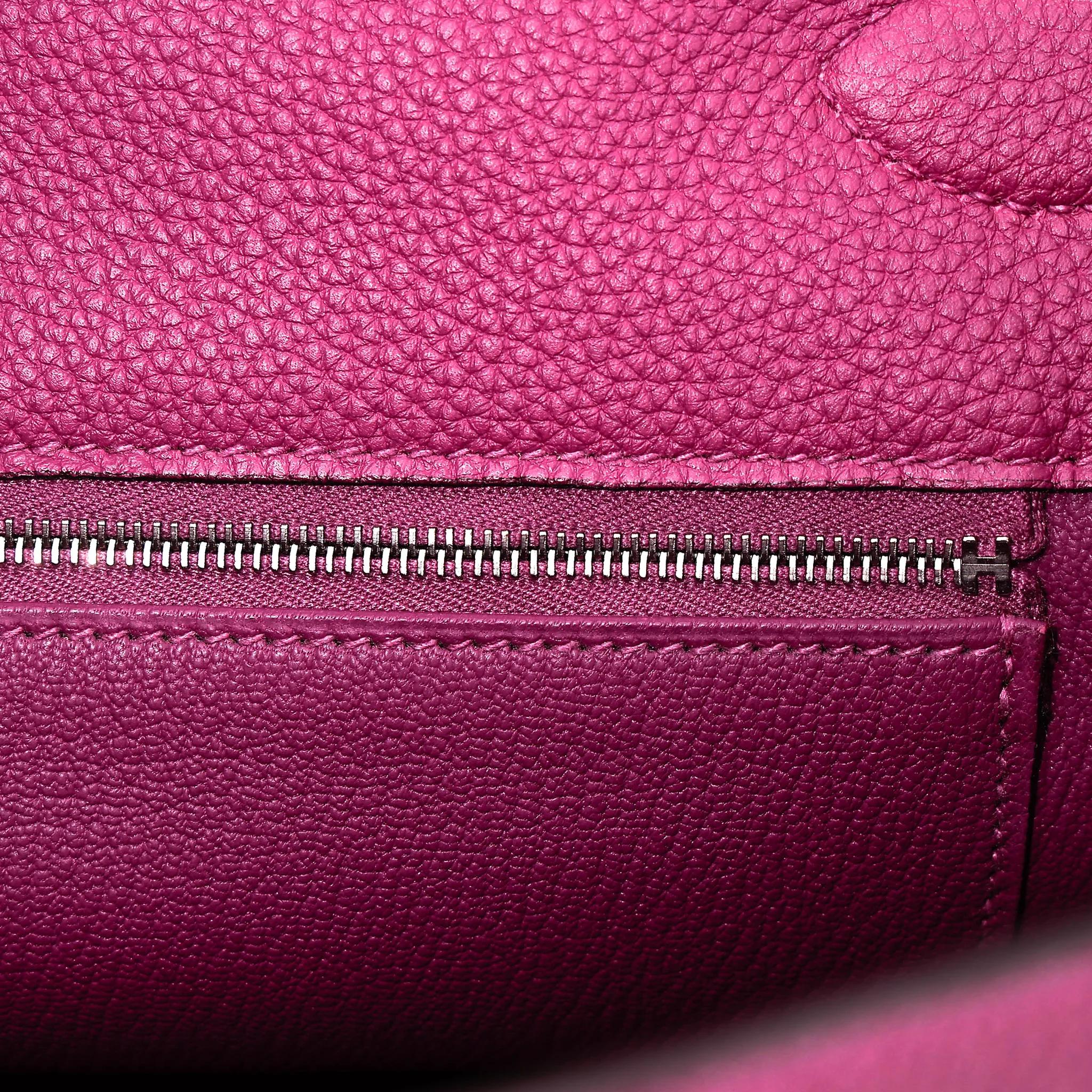 A美品 HERMÈS 愛馬仕 Kelly 40 K5 托斯卡紫 Tosca Togo小牛皮 銀扣 □P刻 2012年 - 26