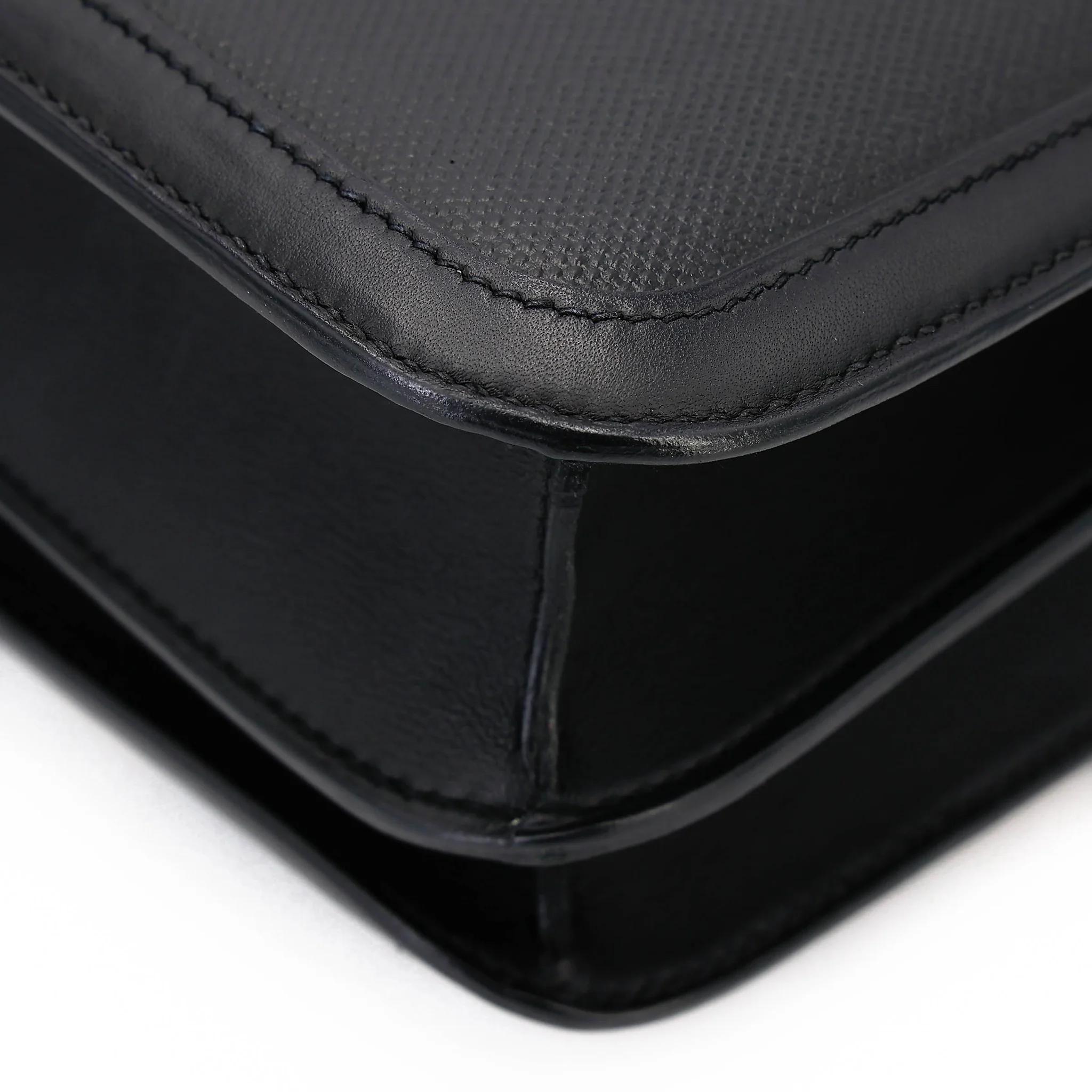 A美品 HERMÈS 愛馬仕 Constance 康康 24 89 黑色 Noir (Black) Toile H 帆布 Swift牛皮 銀扣 D刻 2019年 - 10