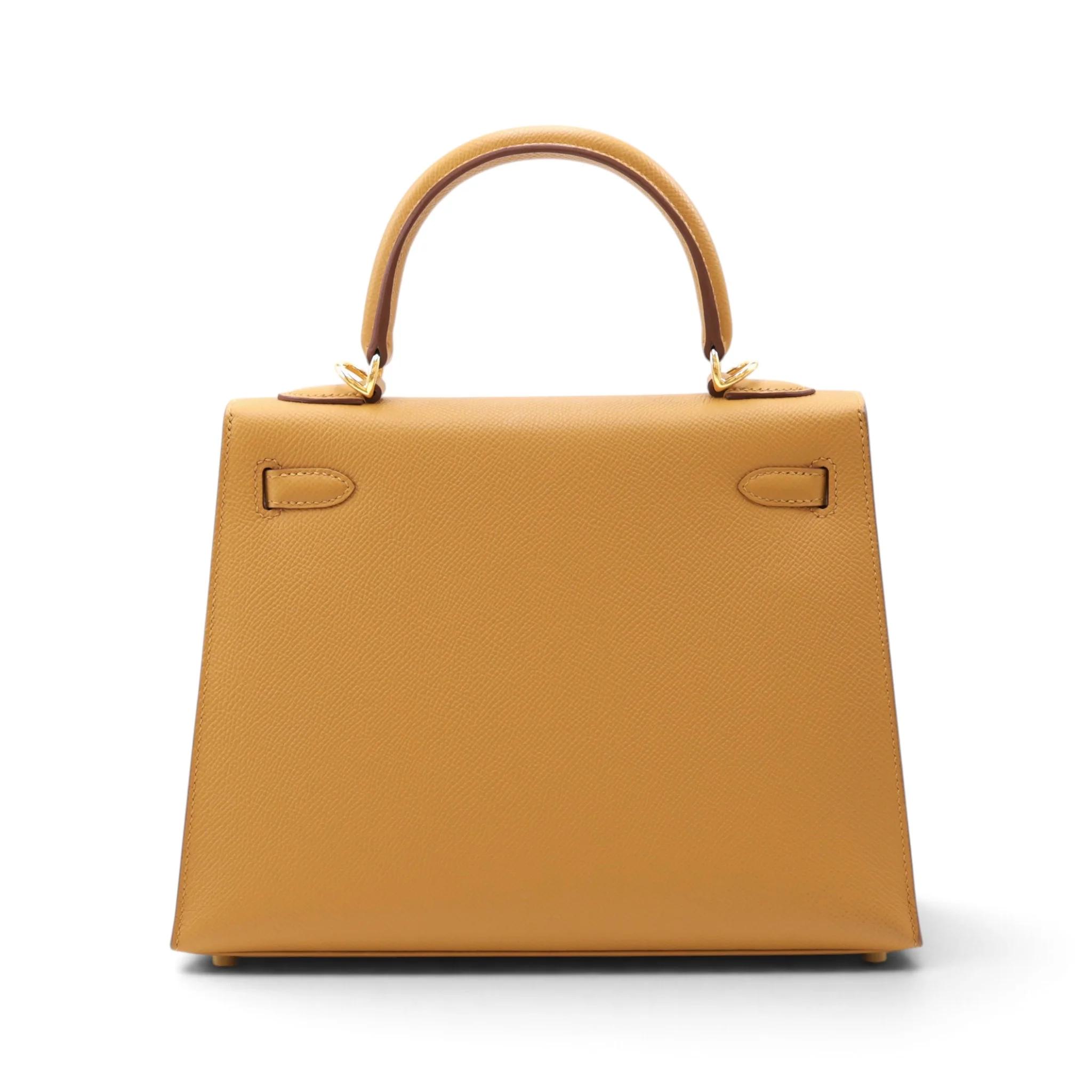 SA超美品 HERMÈS 爱马仕 Kelly 25 外缝 2S 芝麻色 Sesame Epsom牛皮 金扣 B刻 2023年 - 2