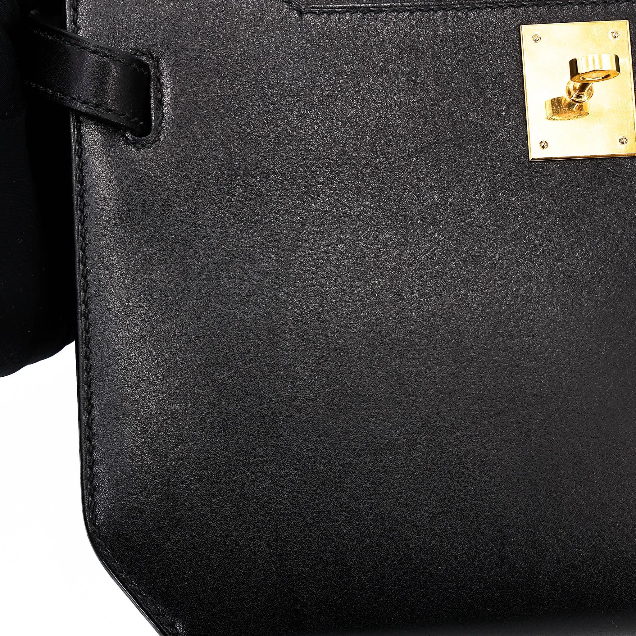 中古AB HERMÈS 愛馬仕 Kelly depeches 25 公文包 89 黑色 Noir (Black) Evergrain皮 金扣 Y刻 2020年 - 16