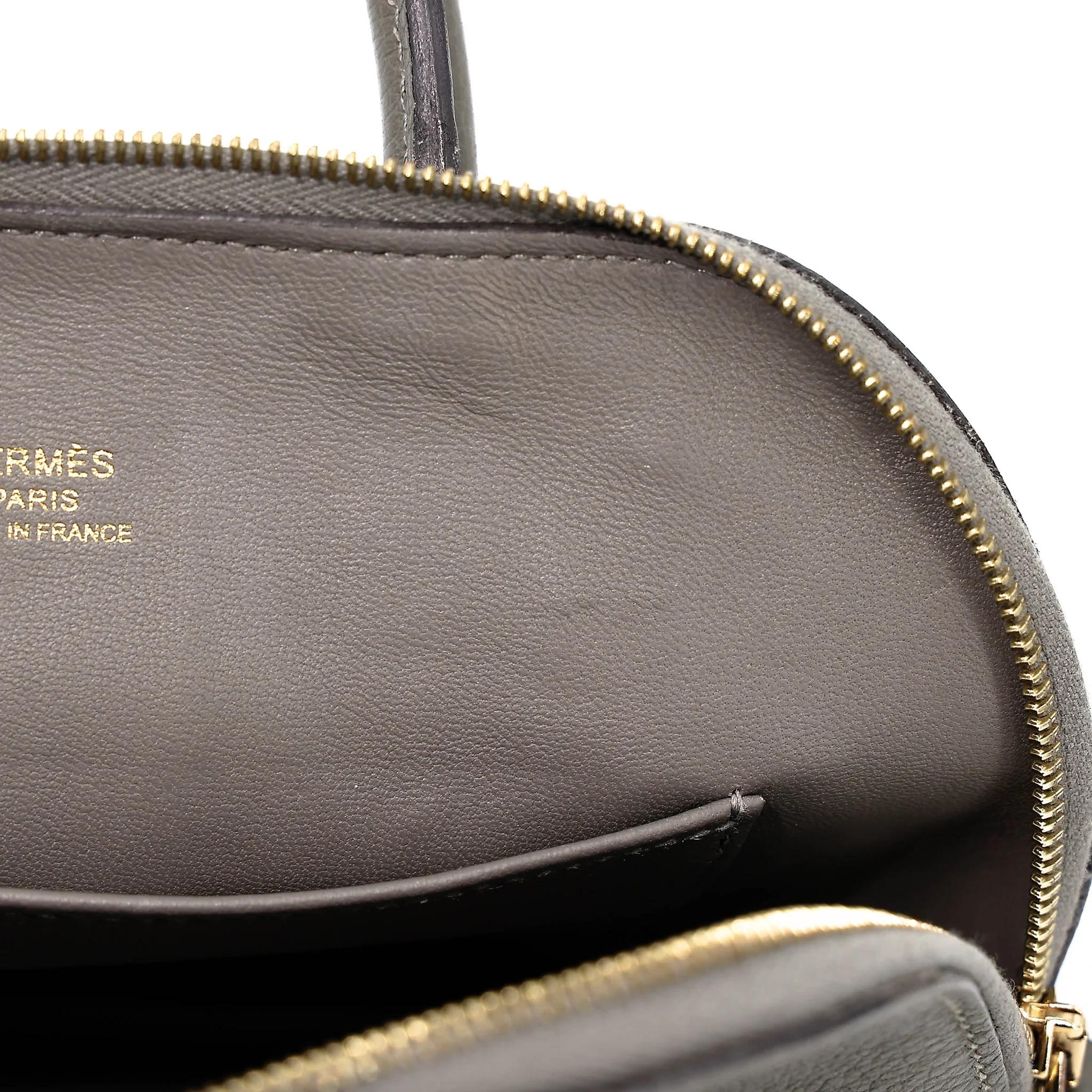 SA超美品 HERMÈS 愛馬仕 Mini Bolide 1923 0L Gris Meyer 積雨雲灰 Evercolor皮 金扣 W刻 2024年 - 30