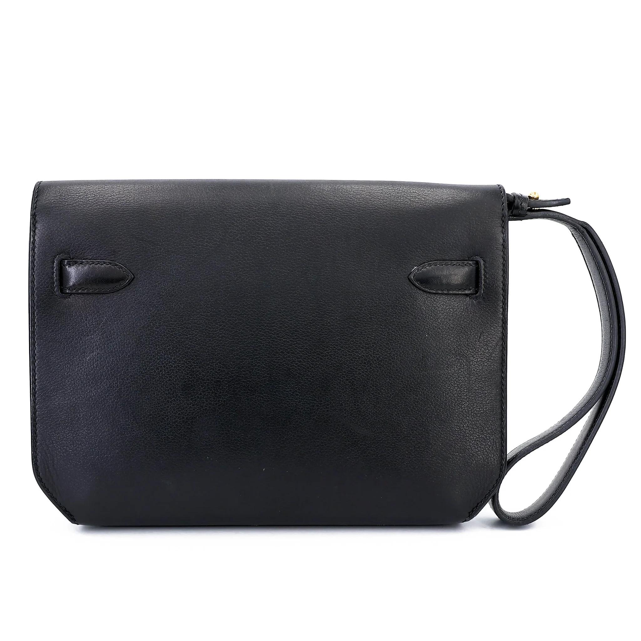 中古AB HERMÈS 愛馬仕 Kelly depeches 25 公文包 89 黑色 Noir (Black) Evergrain皮 金扣 Y刻 2020年 - 2