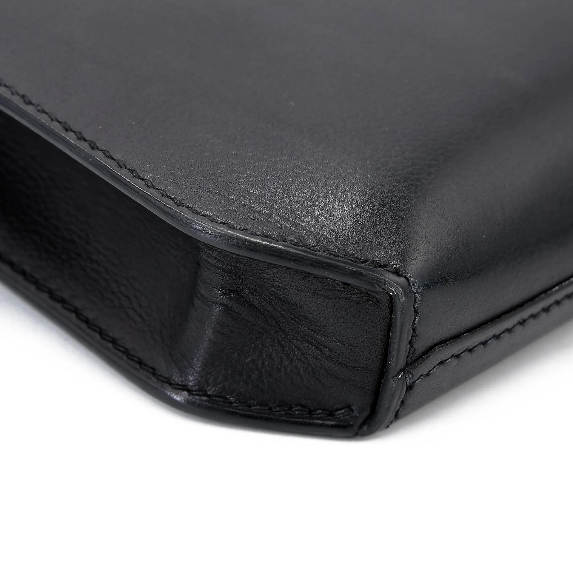 中古AB HERMÈS 爱马仕 Kelly depeches 25 公文包 89 黑色 Noir (Black) Evergrain皮 金扣 Y刻 2020年 - 20