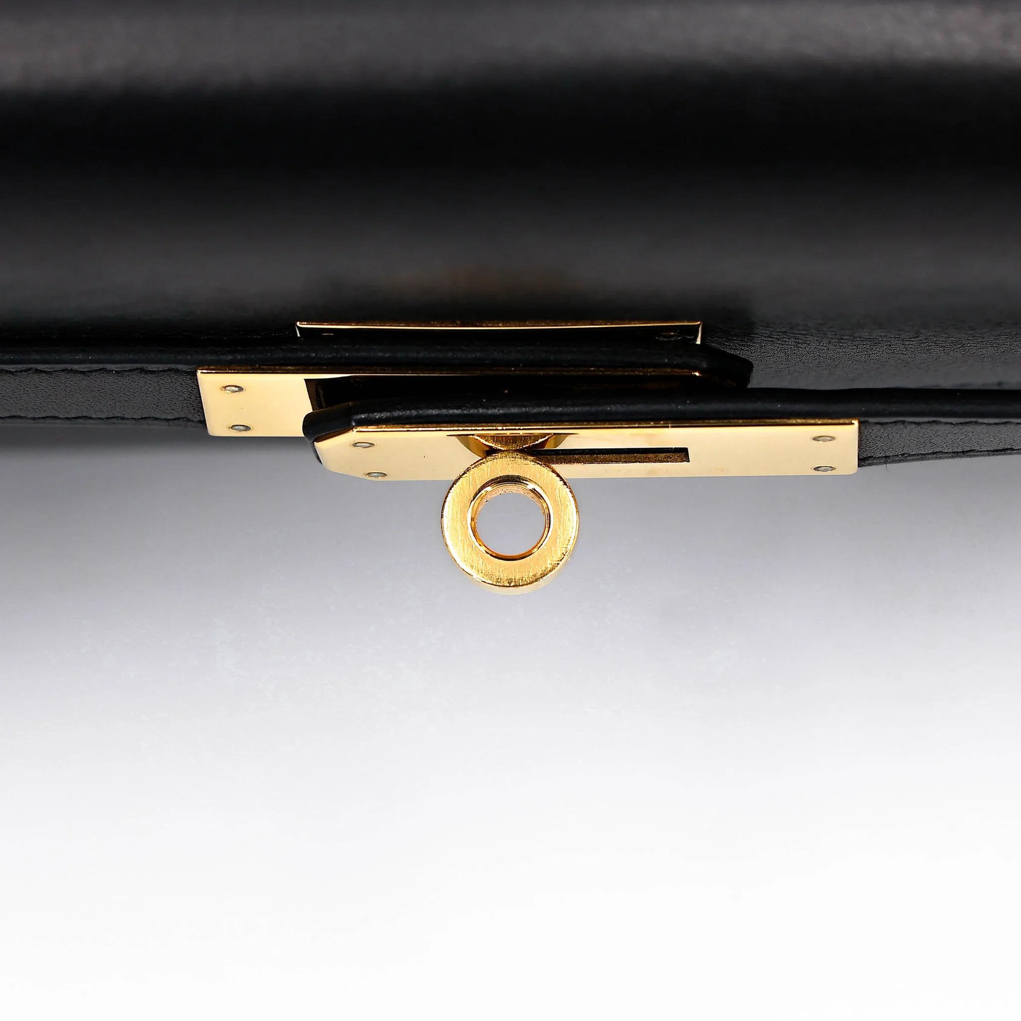 中古AB HERMÈS 愛馬仕 Kelly depeches 25 公文包 89 黑色 Noir (Black) Evergrain皮 金扣 Y刻 2020年 - 22