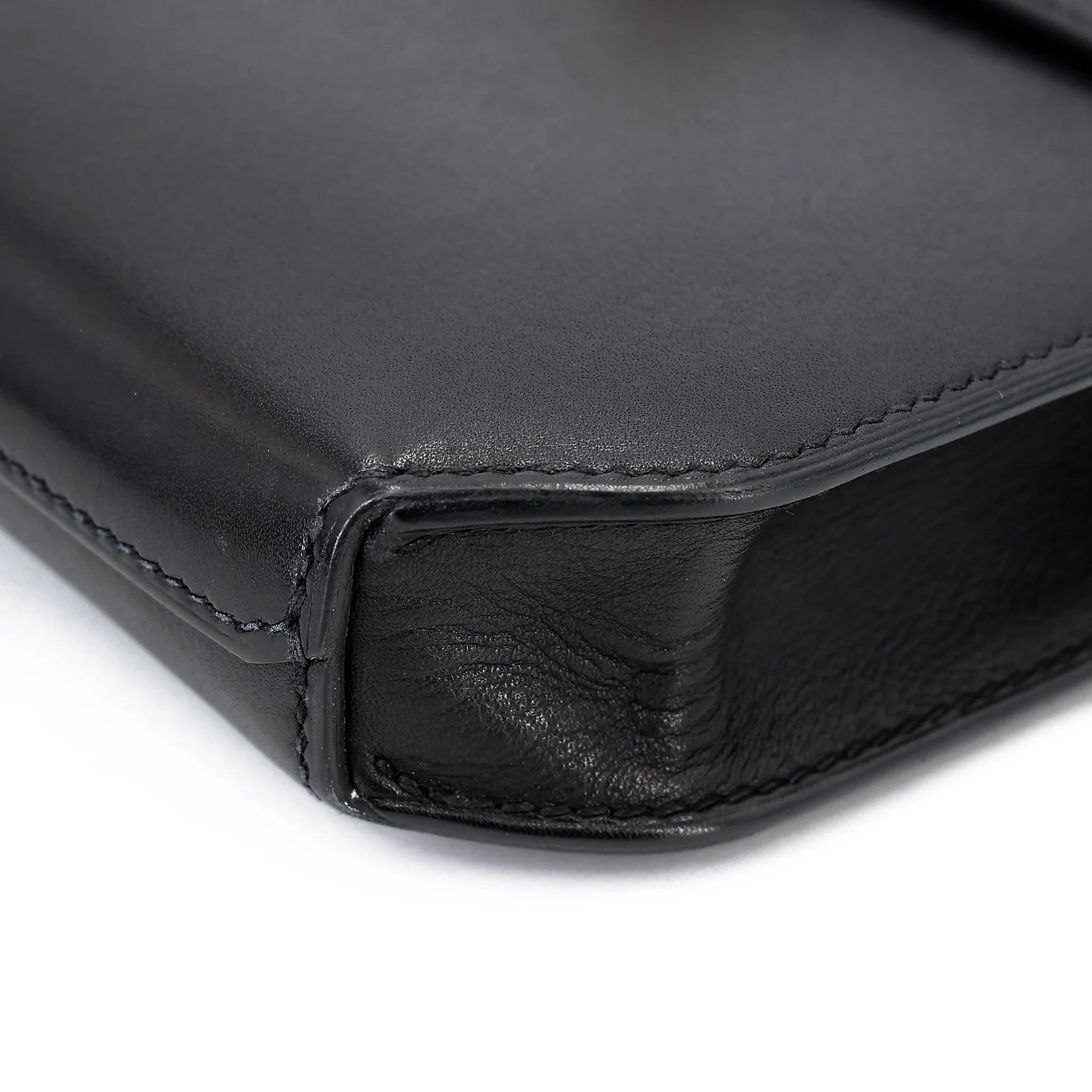 中古AB HERMÈS 愛馬仕 Kelly depeches 25 公文包 89 黑色 Noir (Black) Evergrain皮 金扣 Y刻 2020年 - 17